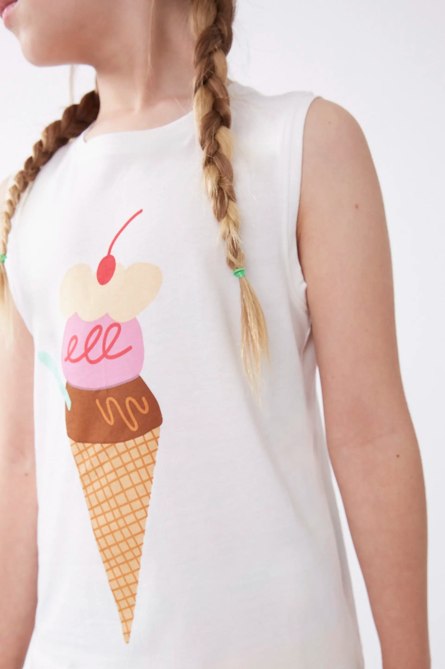 Unisex ice cream print t-shirt
