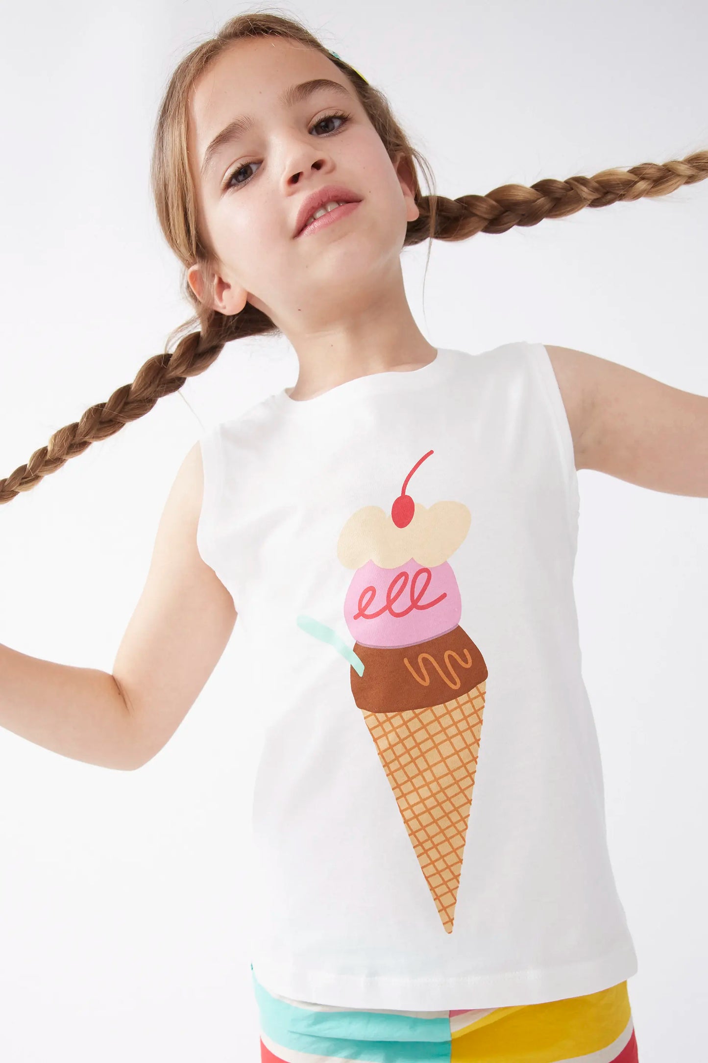 Unisex ice cream print t-shirt