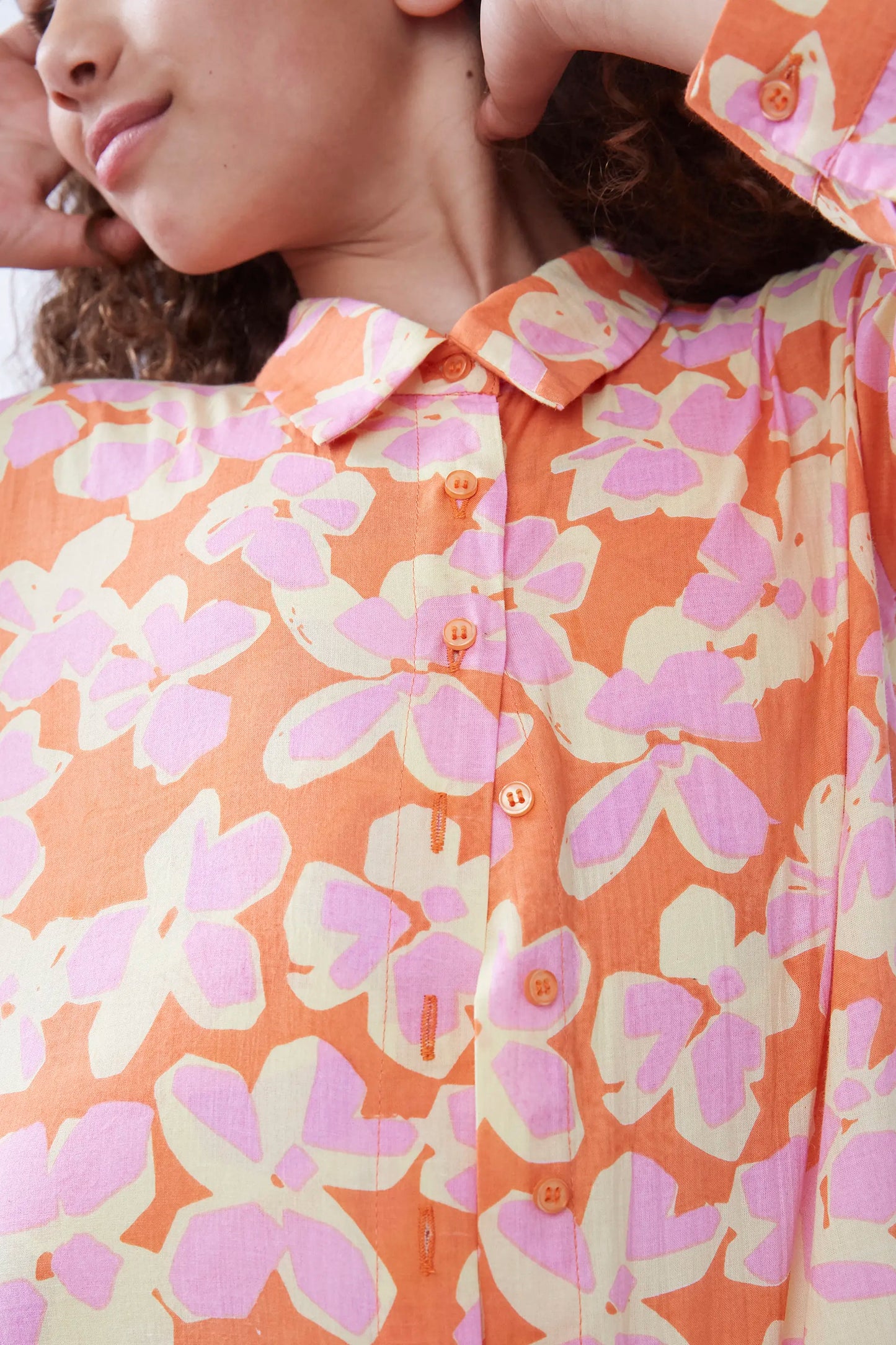 Rubra Orange printed unisex shirt