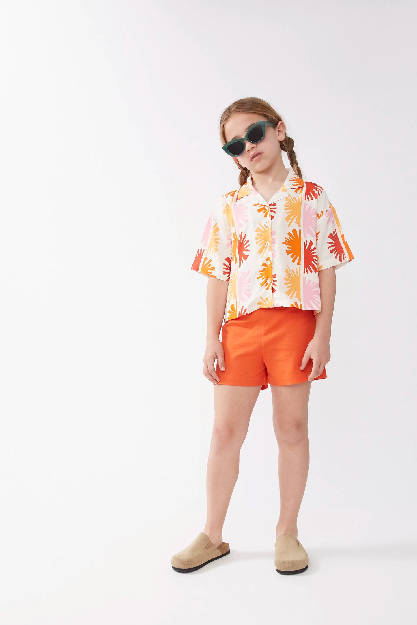 Solei print girl's shirt