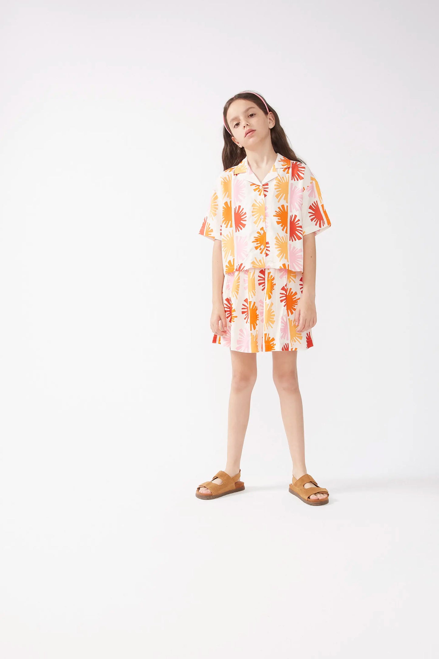 Falda corta de niña estampado Solei