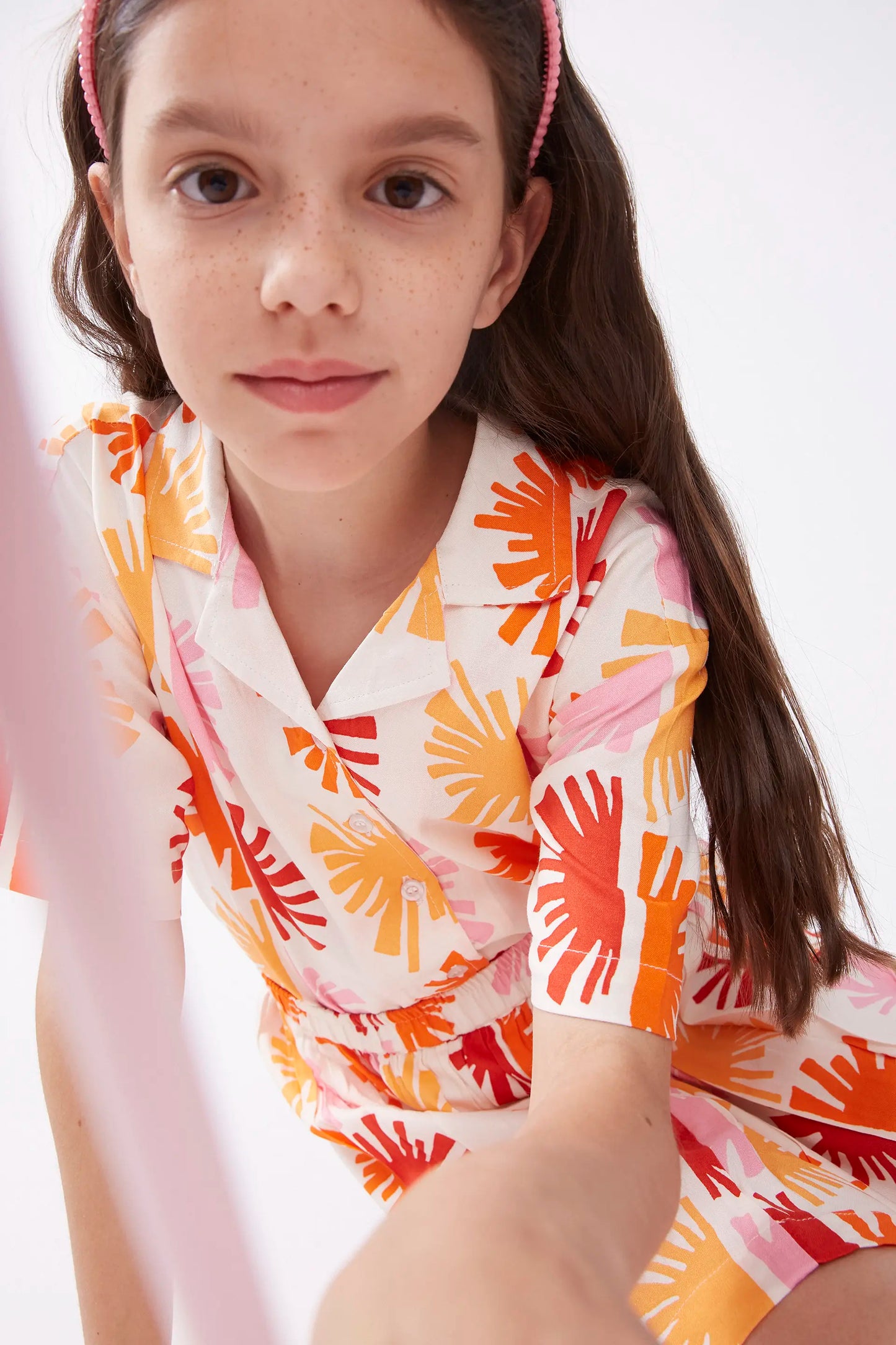 Falda corta de niña estampado Solei