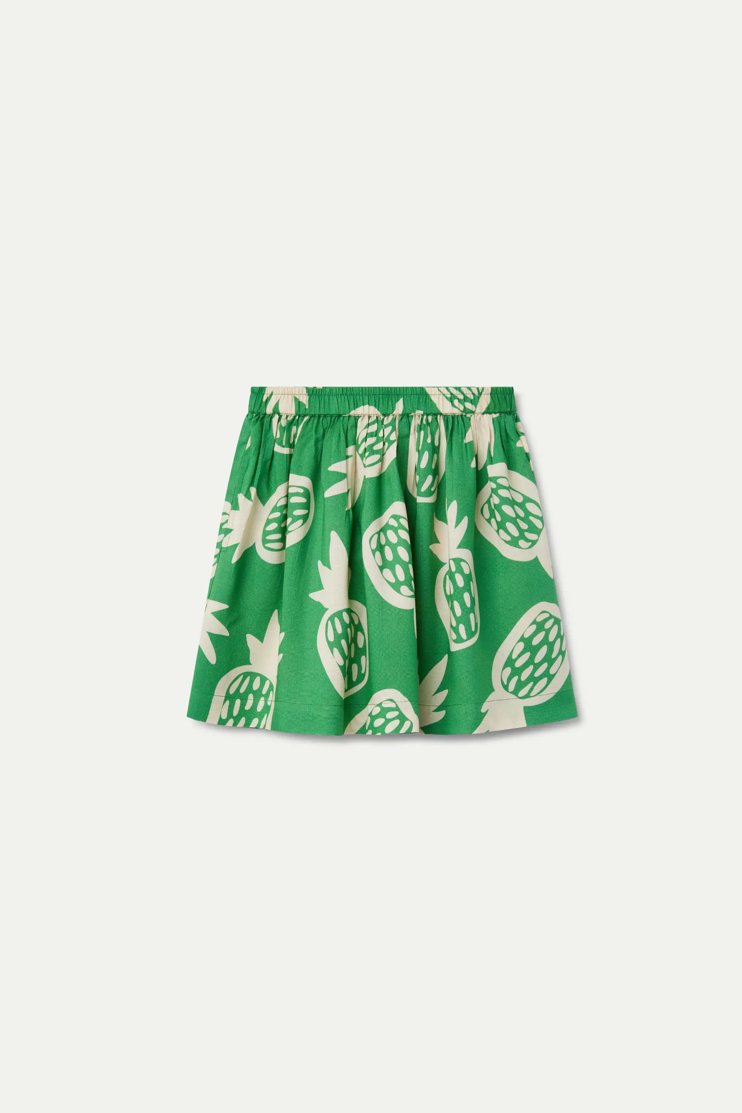 Girl's short skirt with pineapple print
