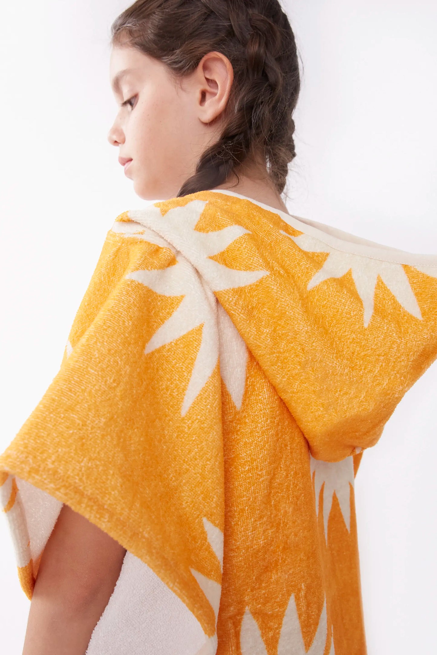 Unisex Big Sun print poncho