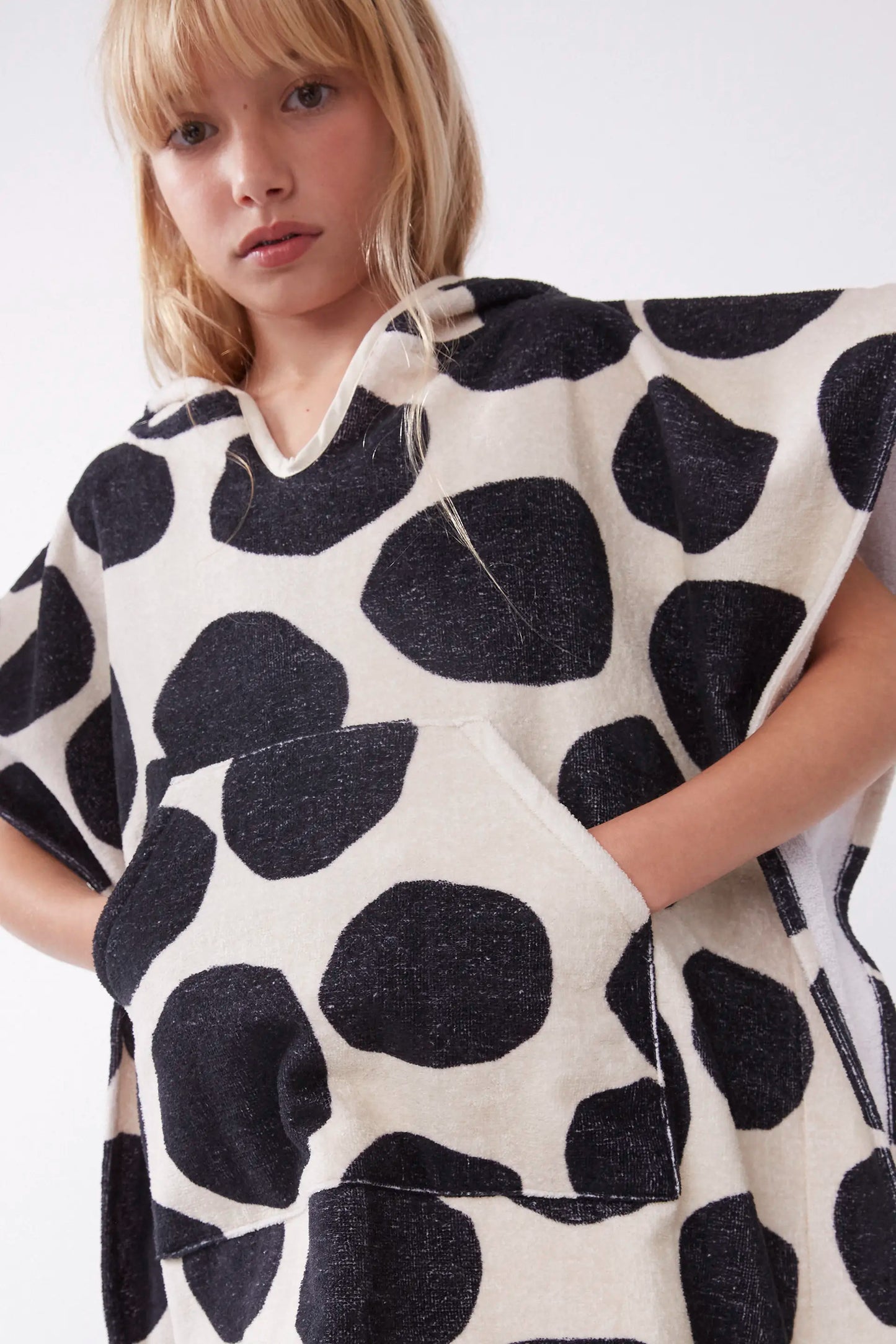 Unisex Terrazzo Print Poncho