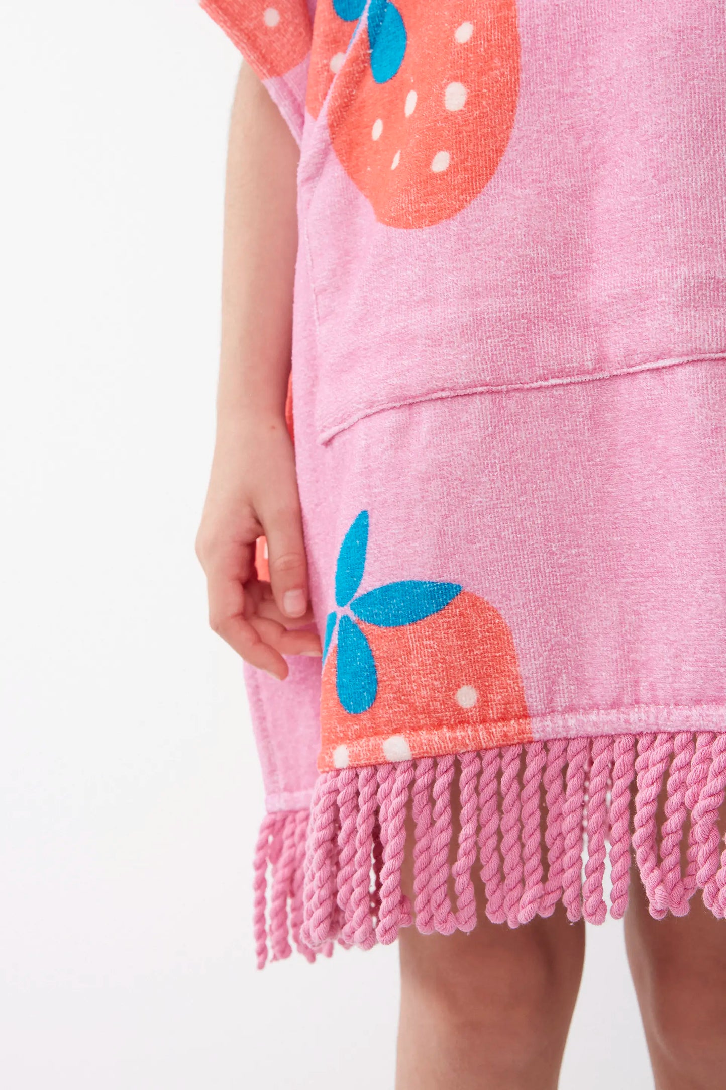 Strawberry Beach Printed Unisex Poncho