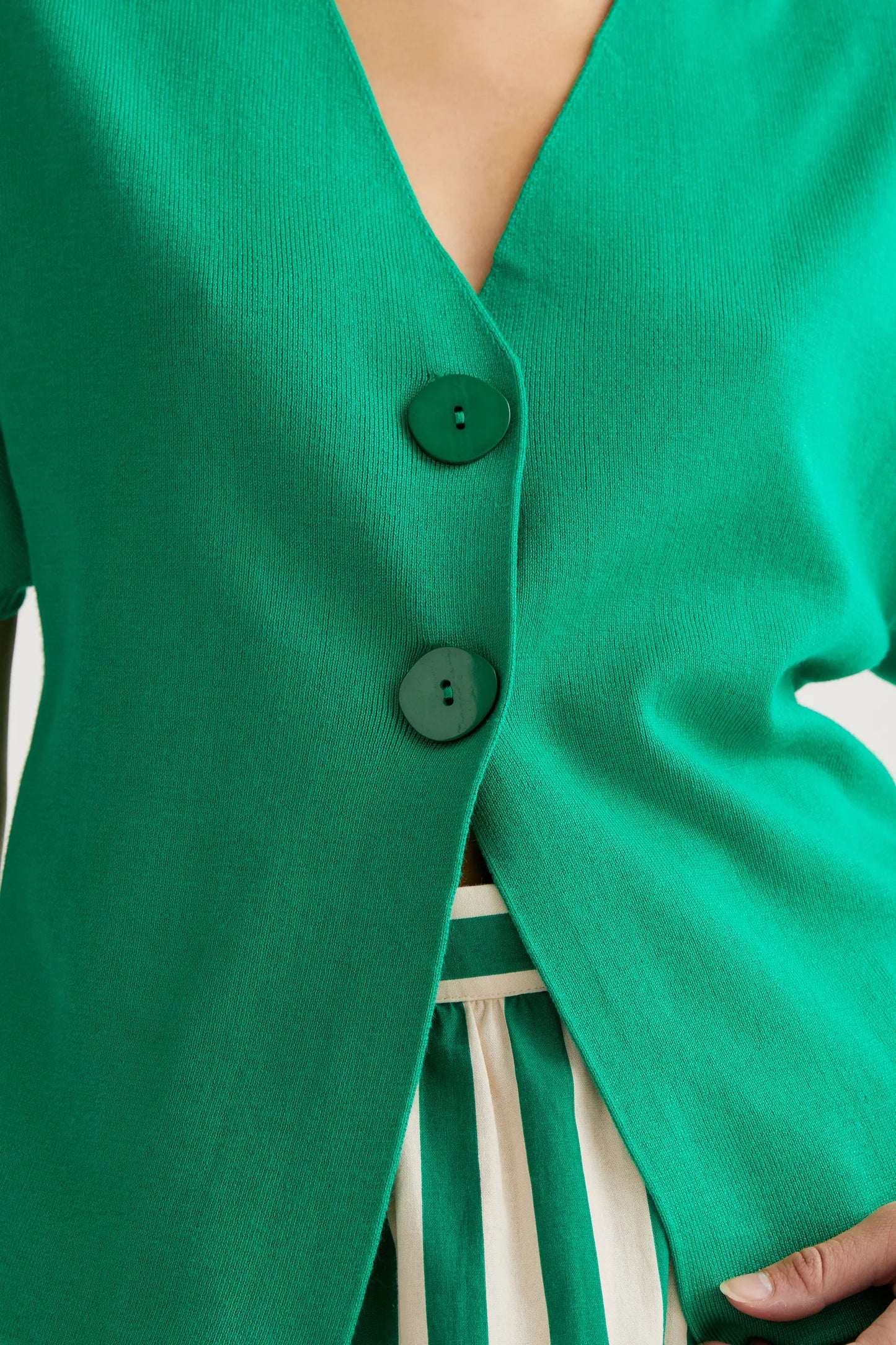 Cárdigan punto verde