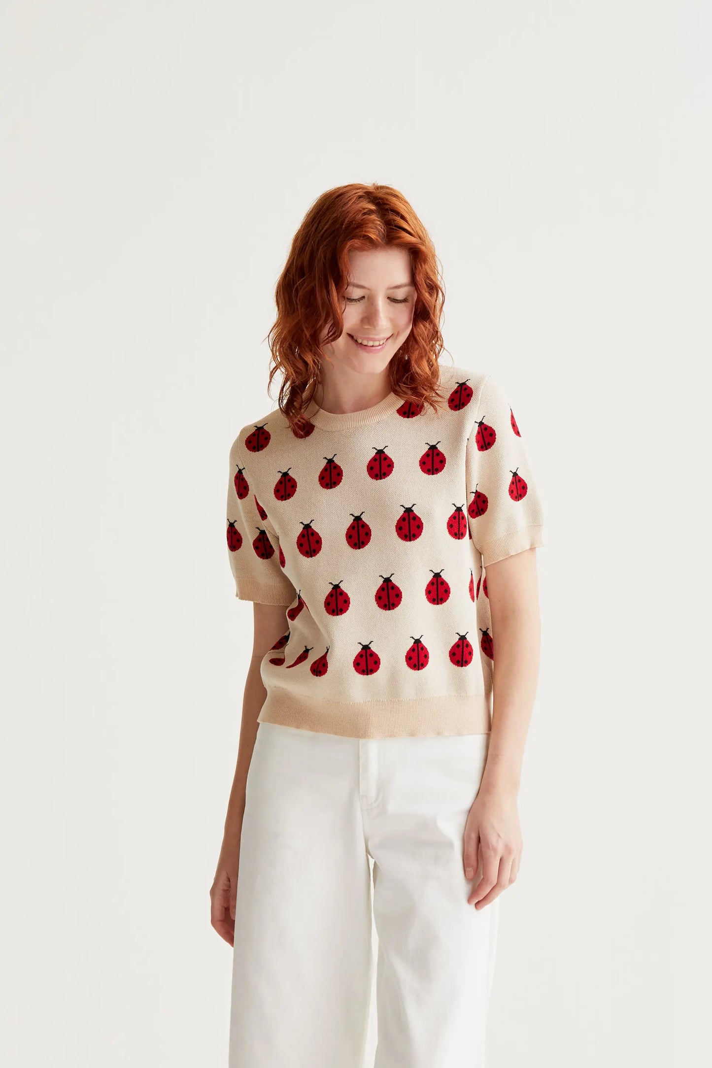 Jersey punto con estampado Red Coccinella