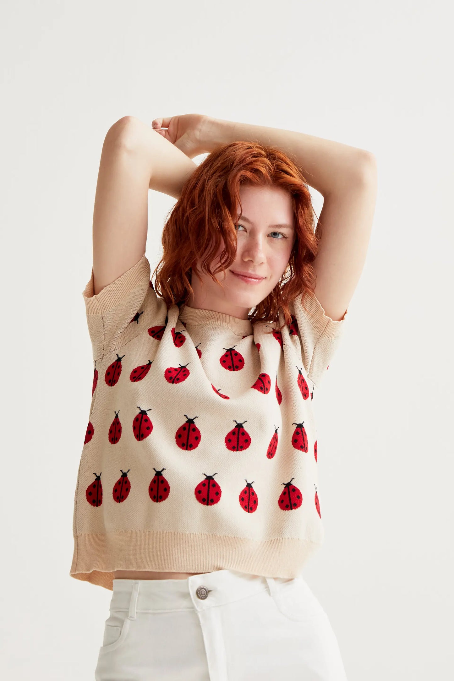 Jersey punto con estampado Red Coccinella