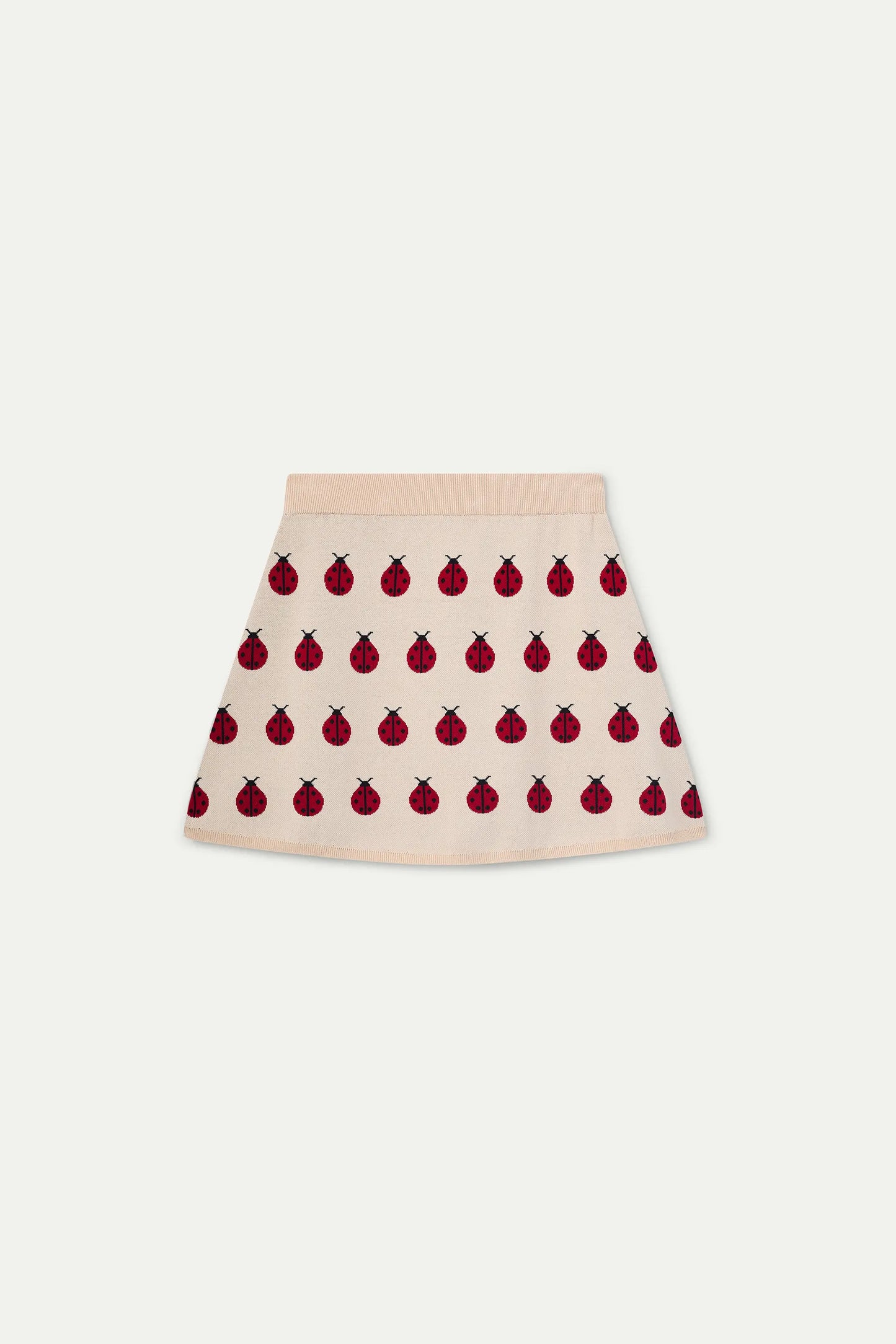 Short skirt with Red Coccinella print