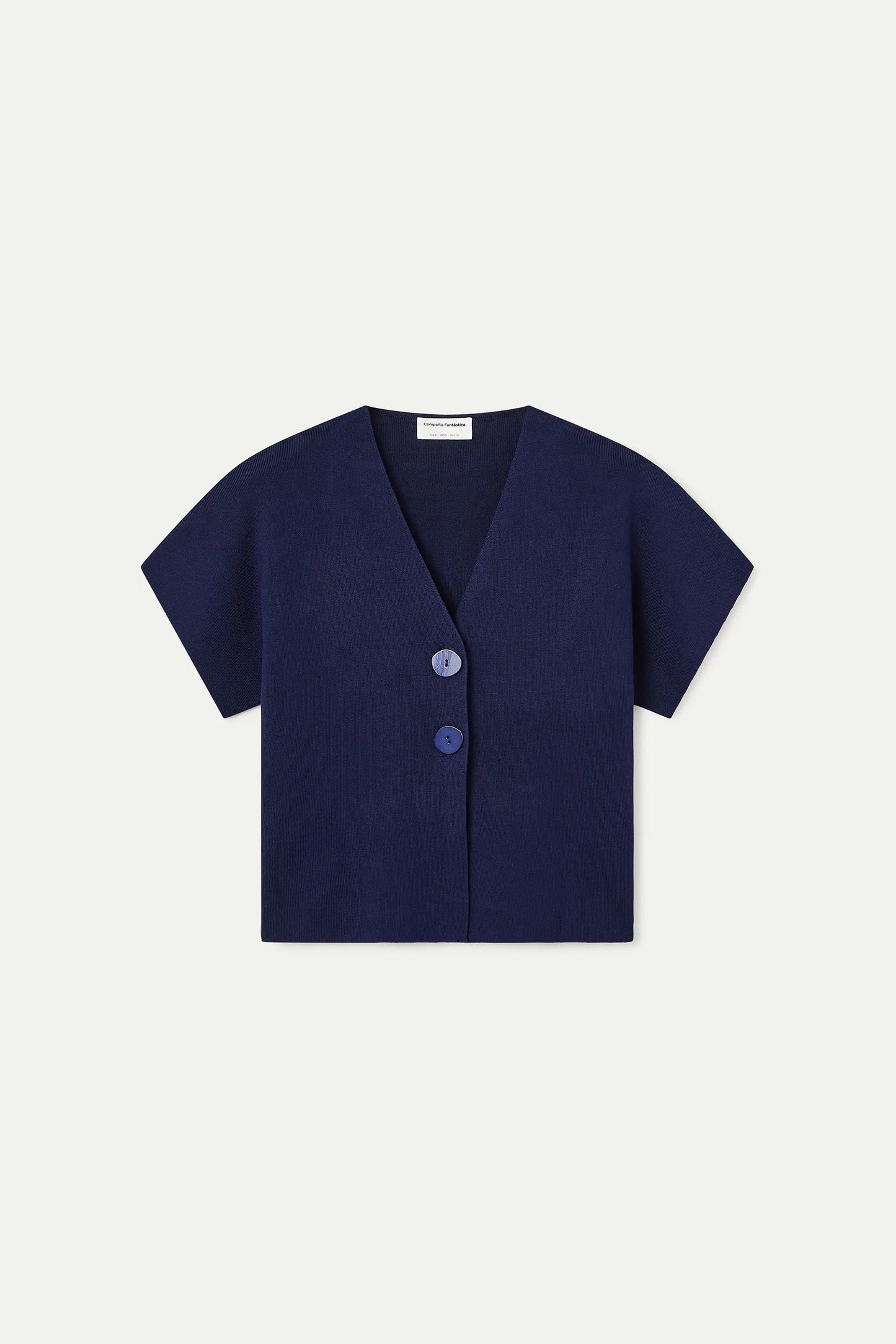 Navy blue knit cardigan