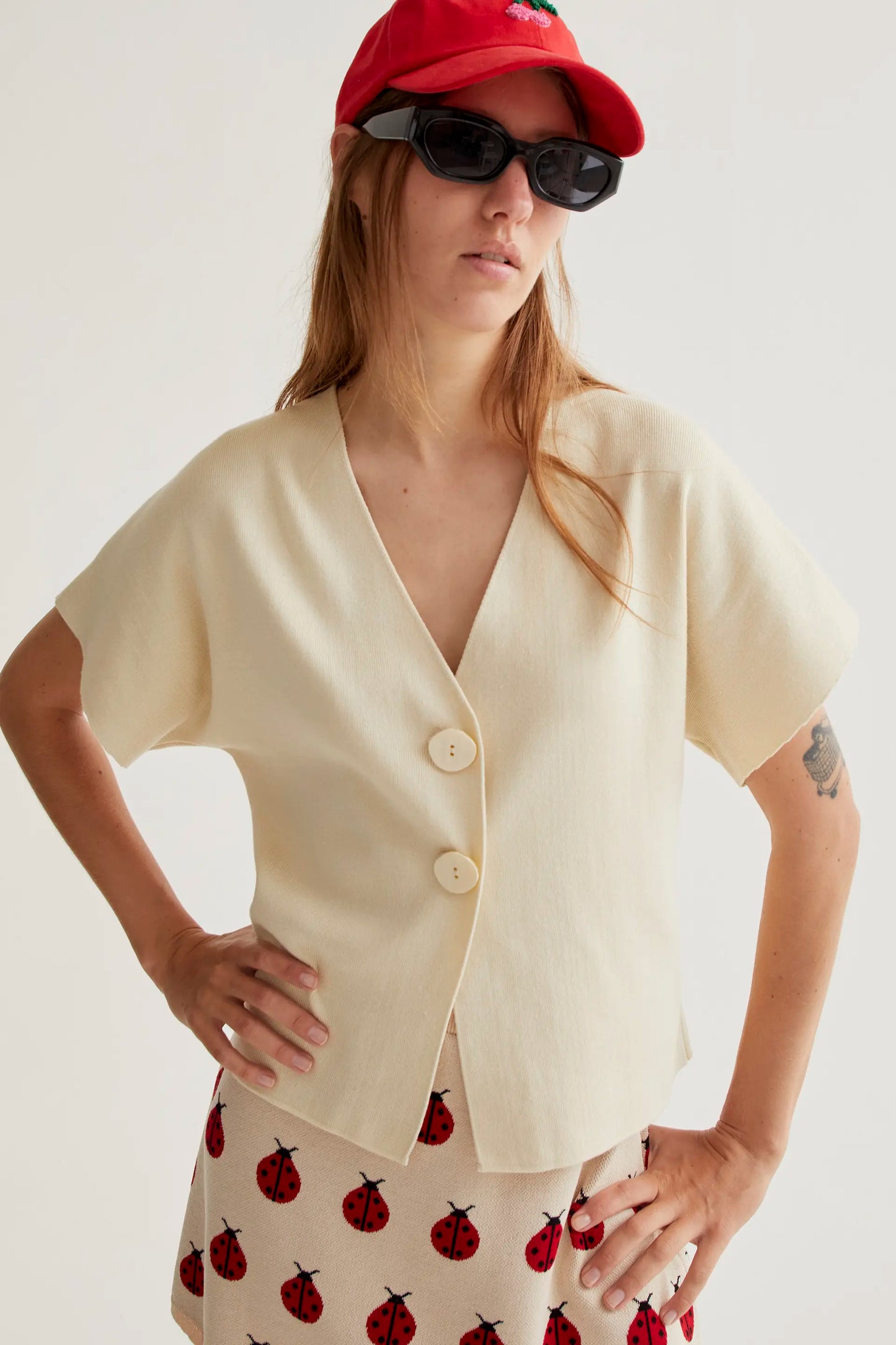 Cárdigan punto beige