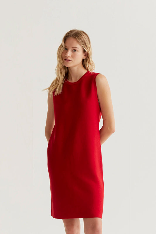 Vestido corto punto rojo
