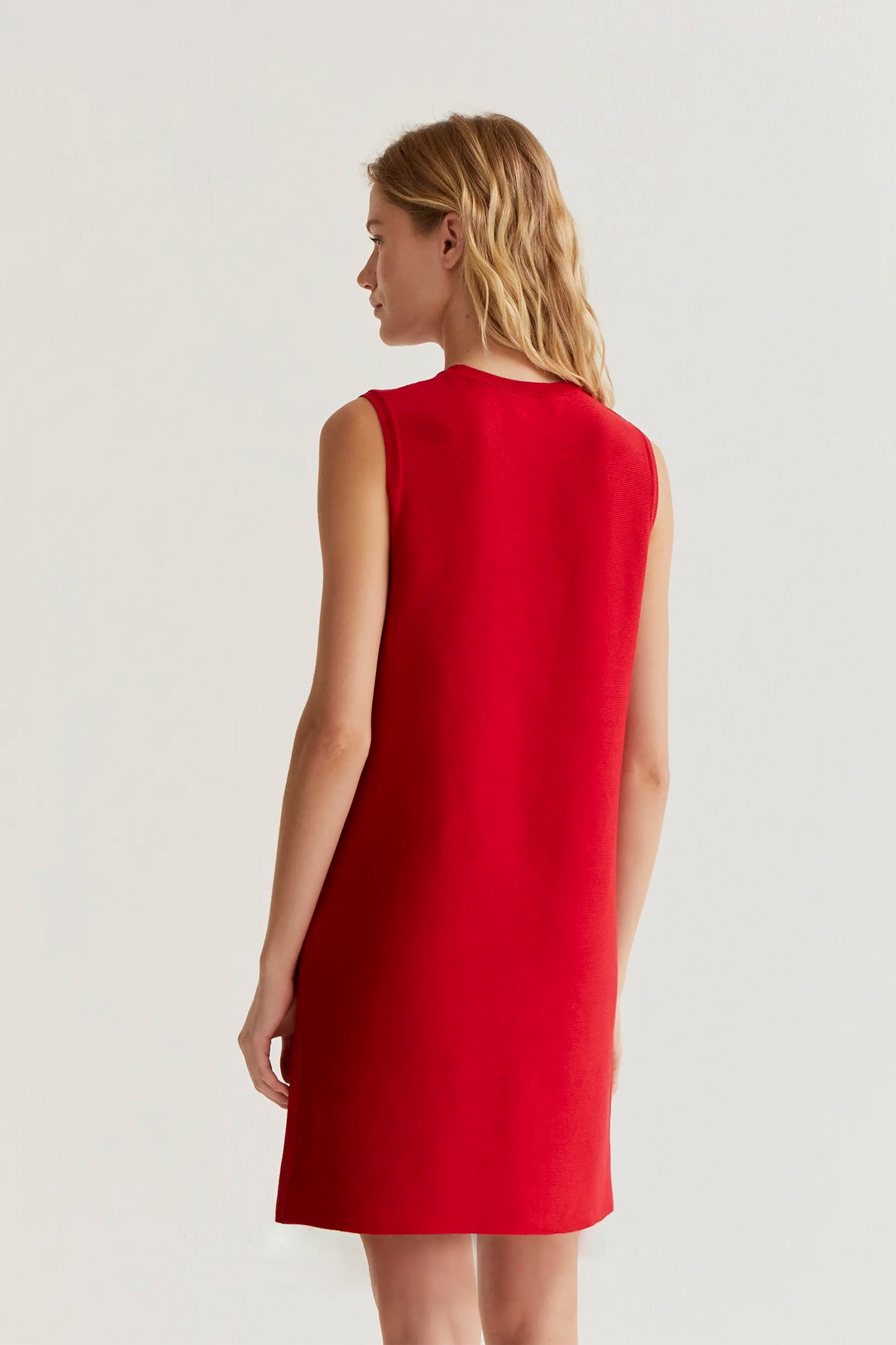 Vestido corto punto rojo