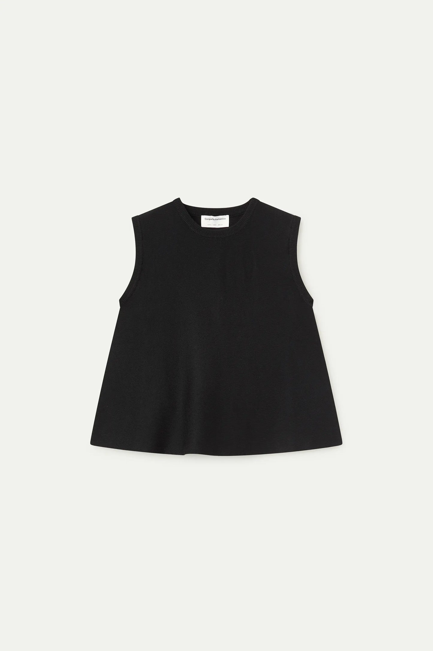 Basic black knit top