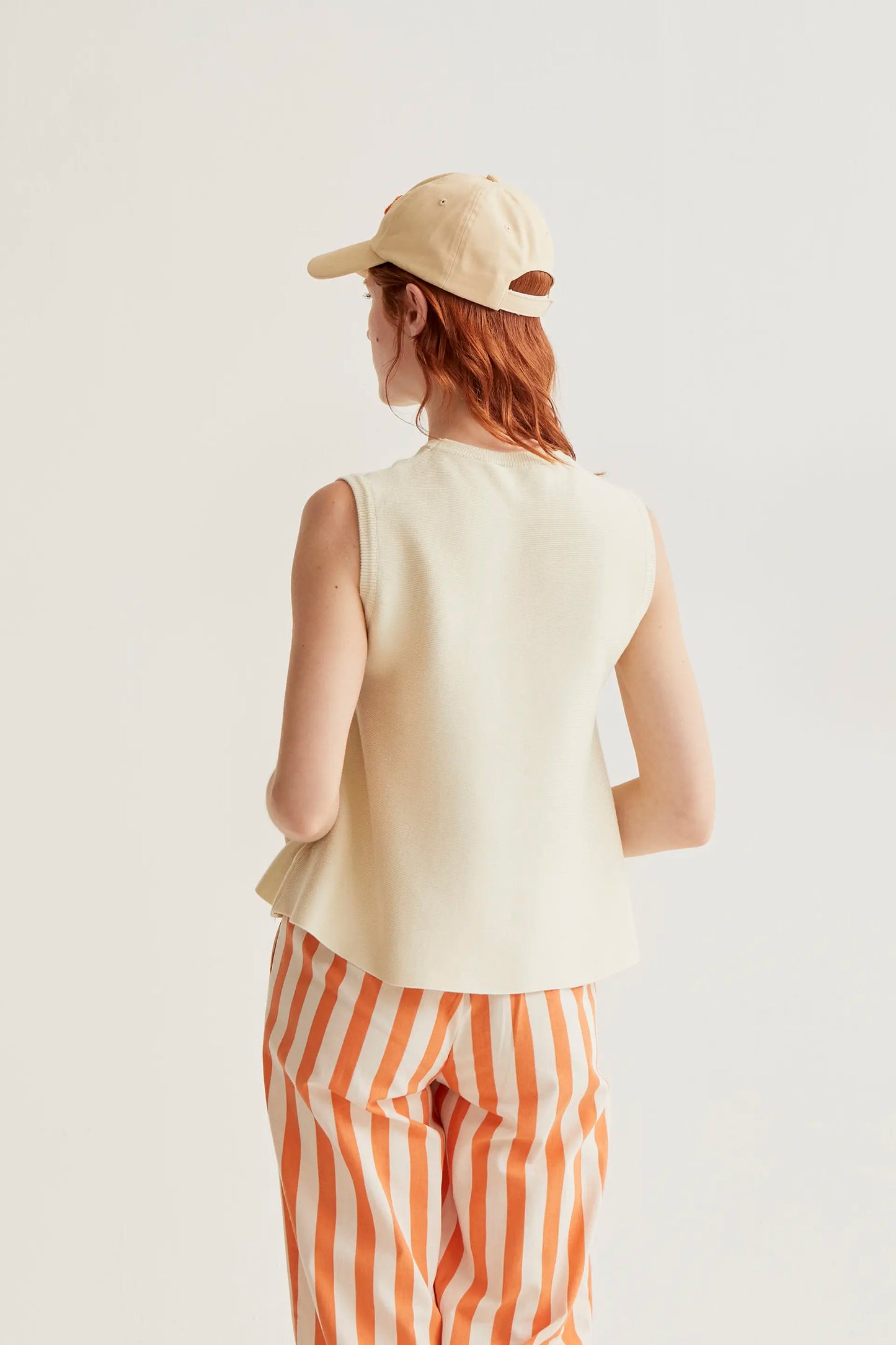 Basic beige knit top