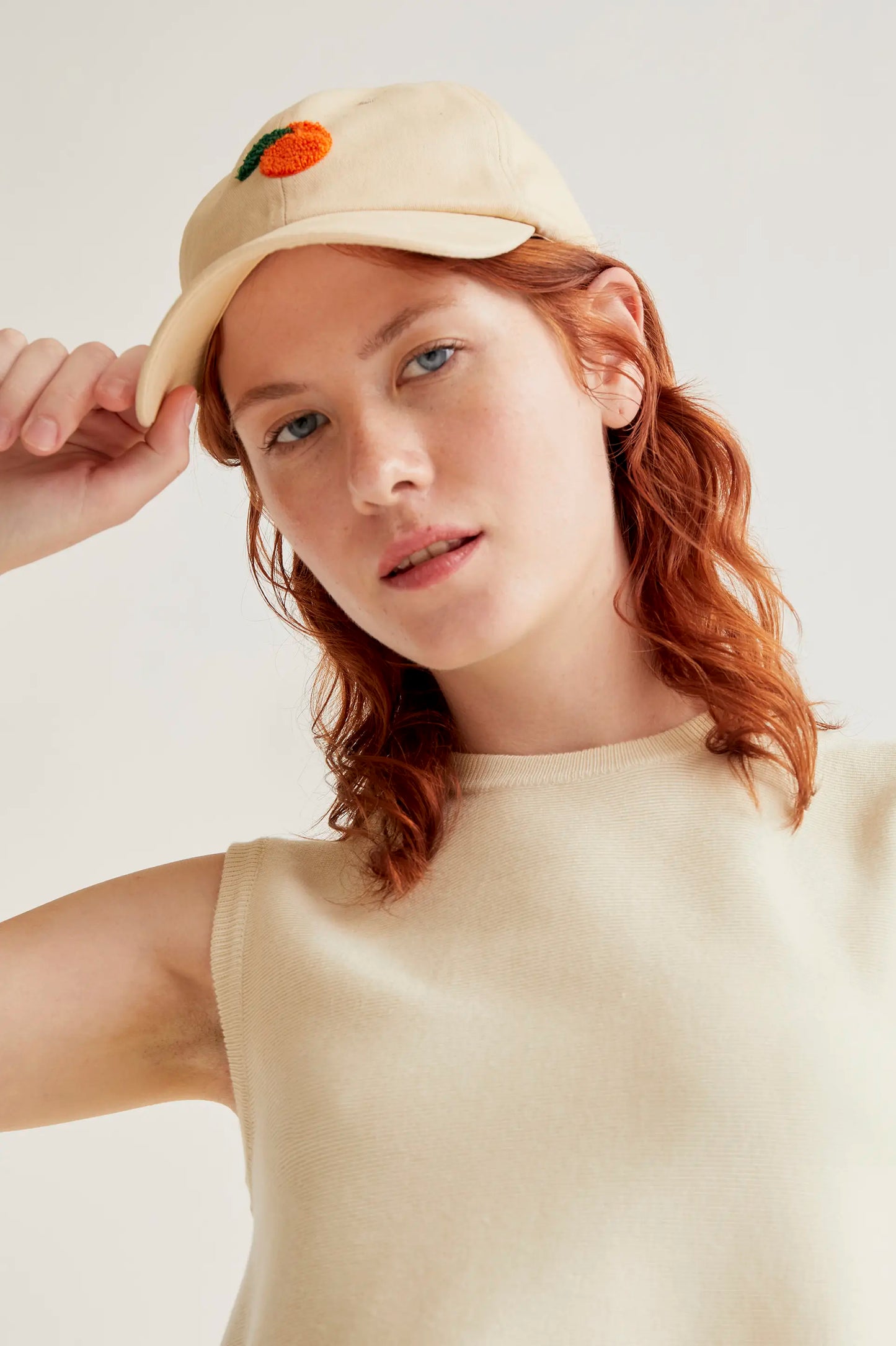 Basic beige knit top