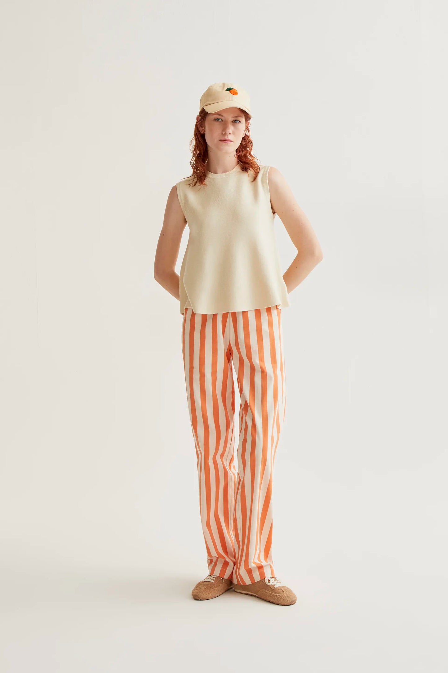 Basic beige knit top