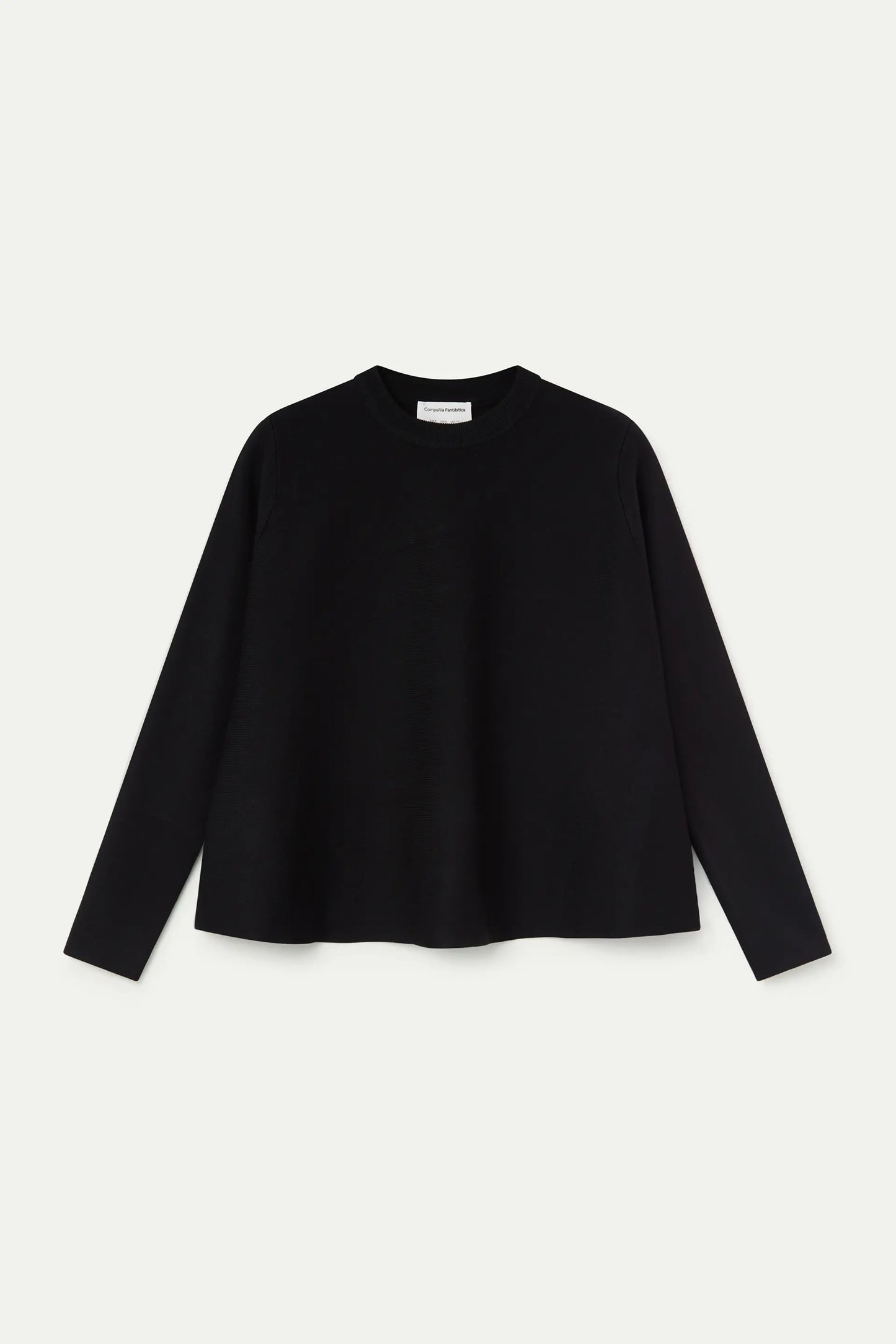 Jersey punto manga larga negro