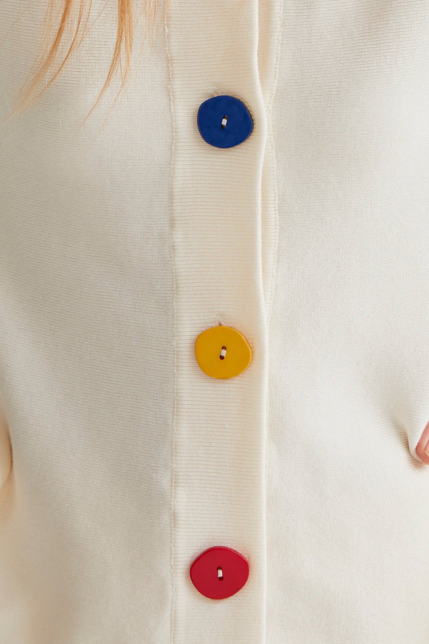 Multicolored button-down knit cardigan
