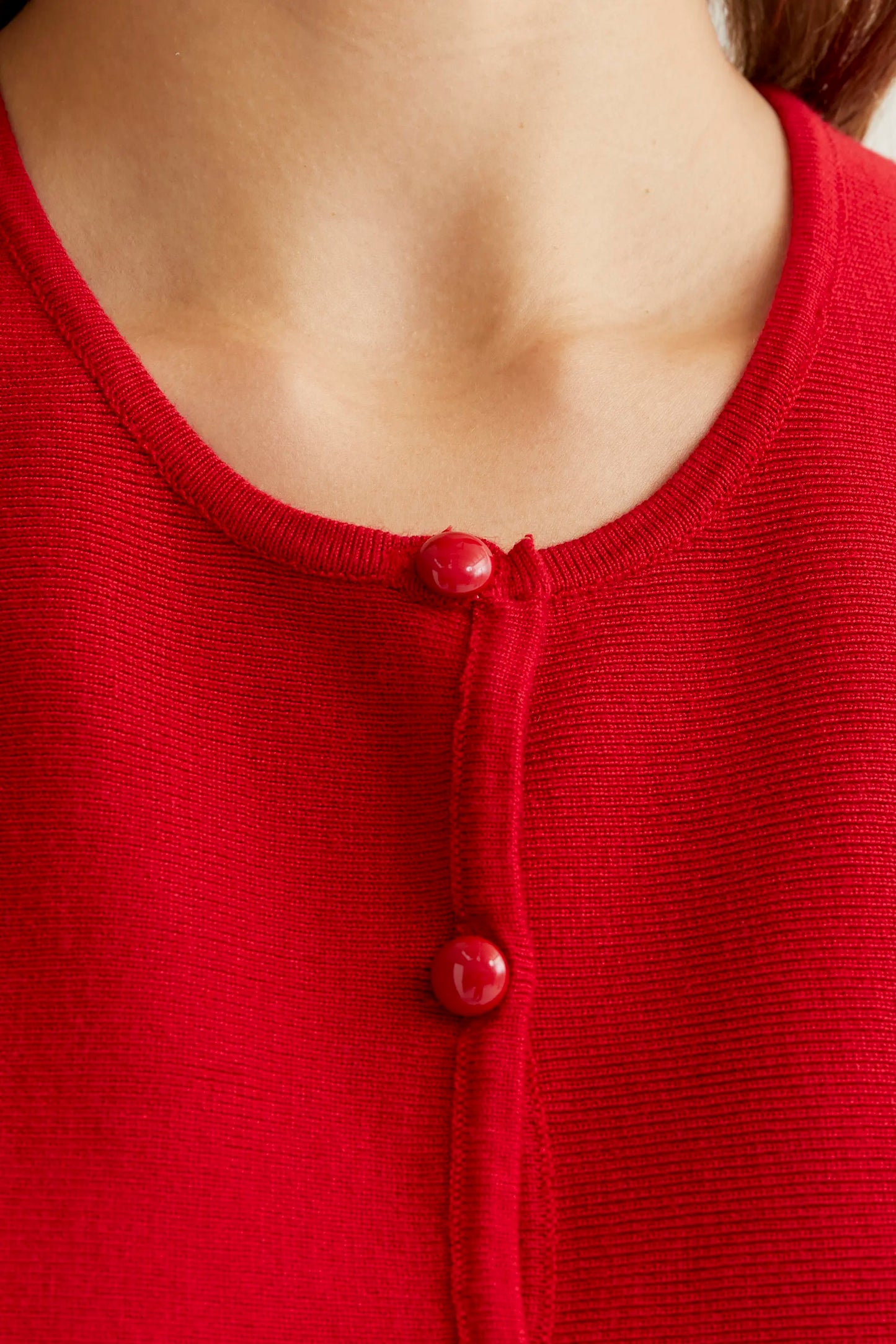 Red knit vest top