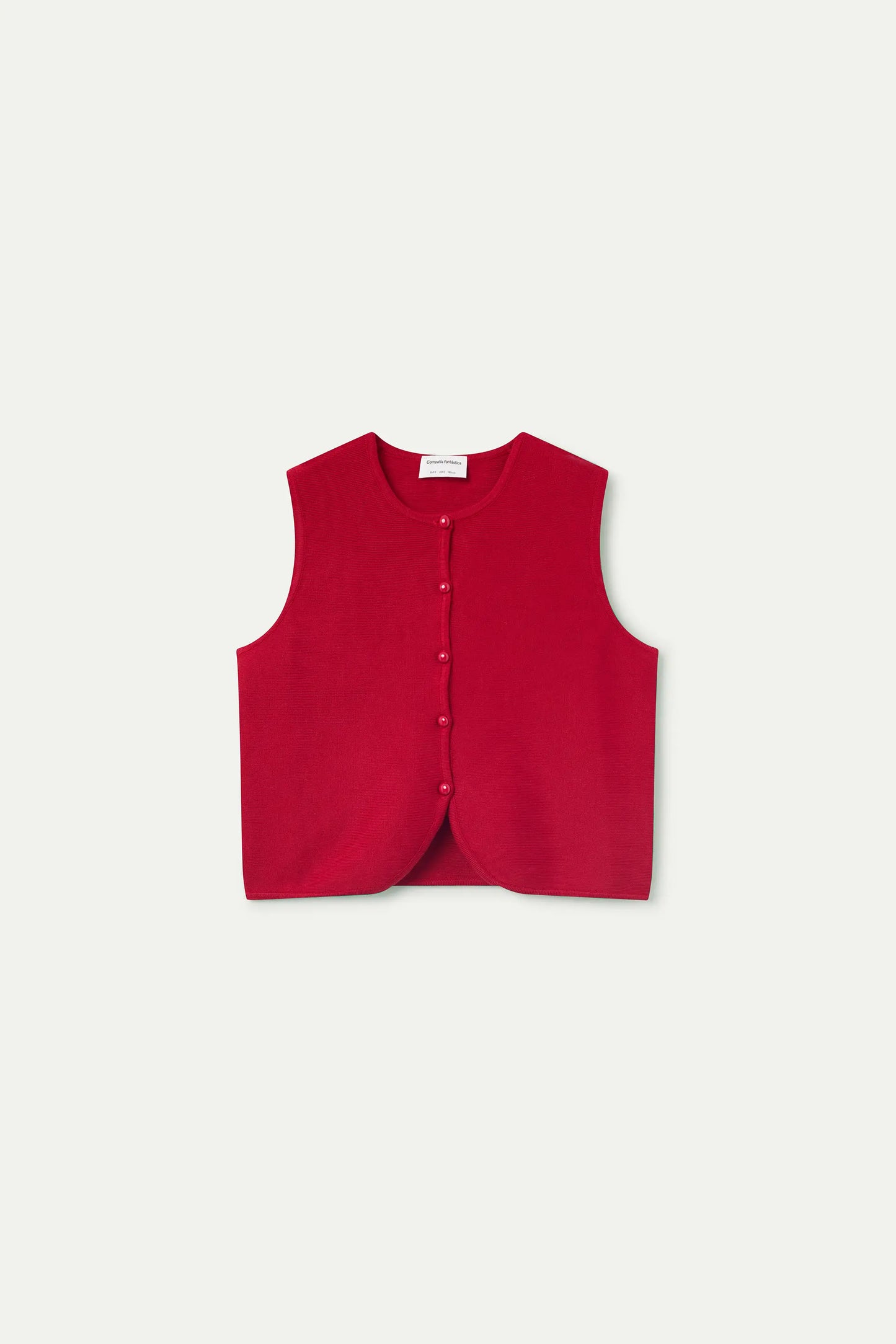 Red knit vest top