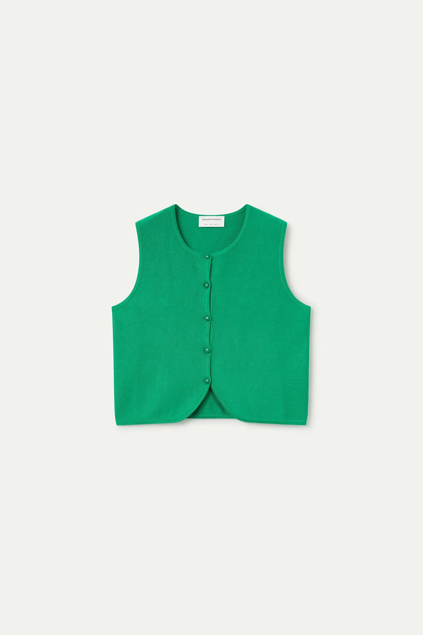 Top chaleco punto verde