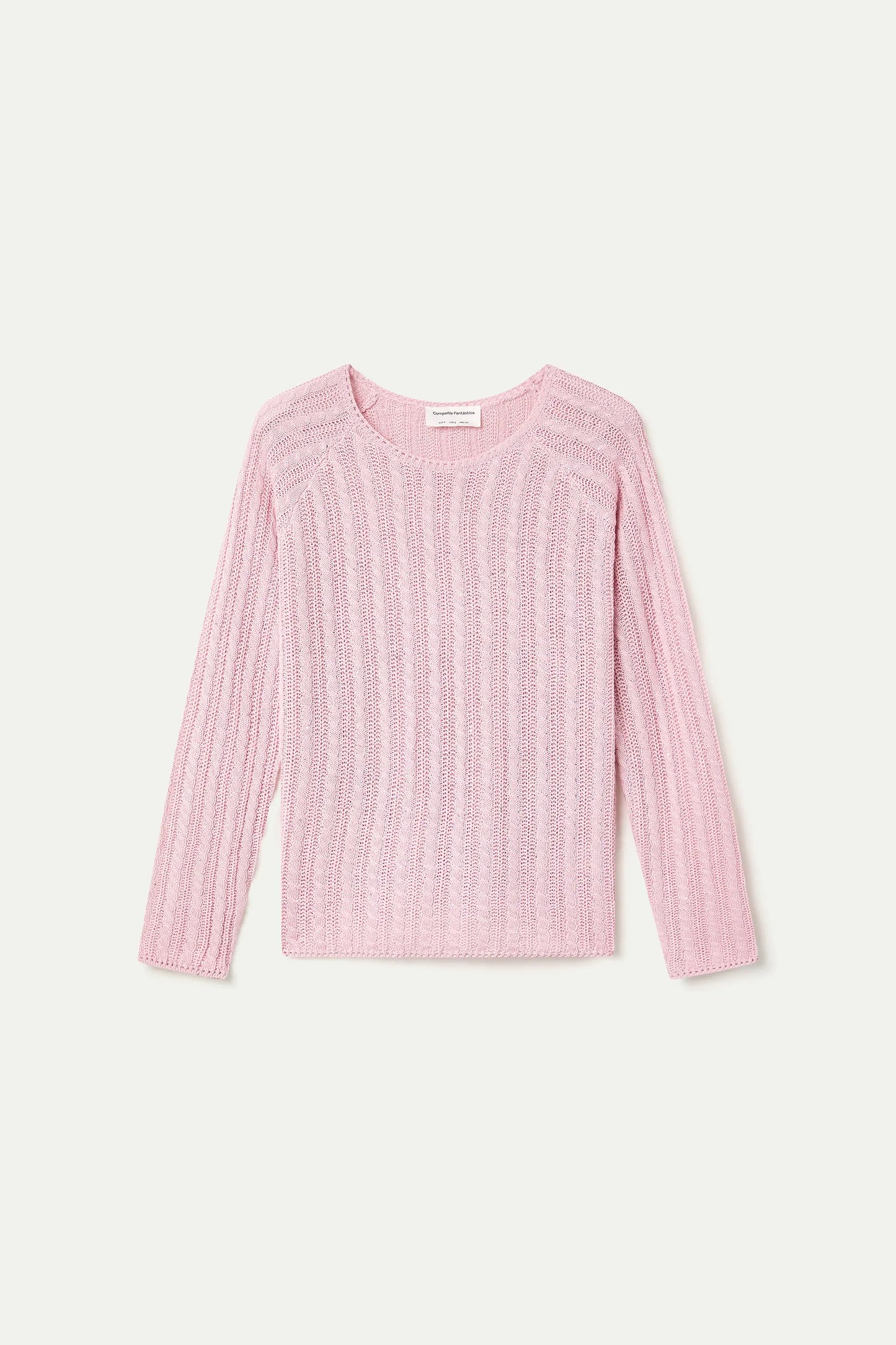 Jersey punto encadenado rosa