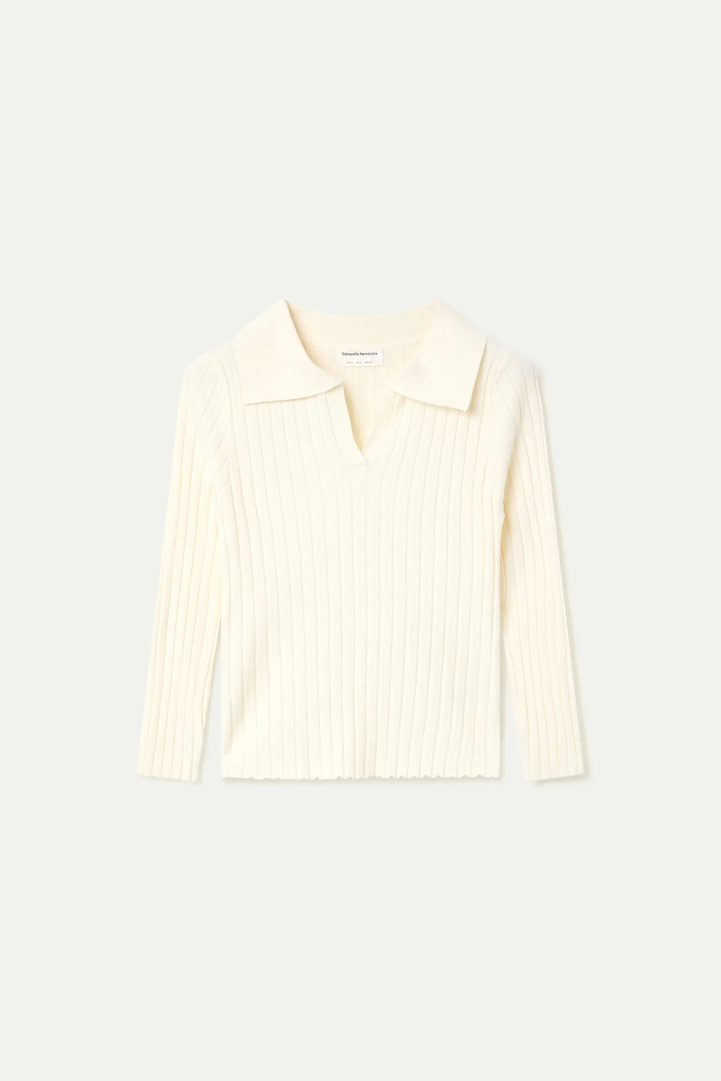 Jersey de punto blanco roto