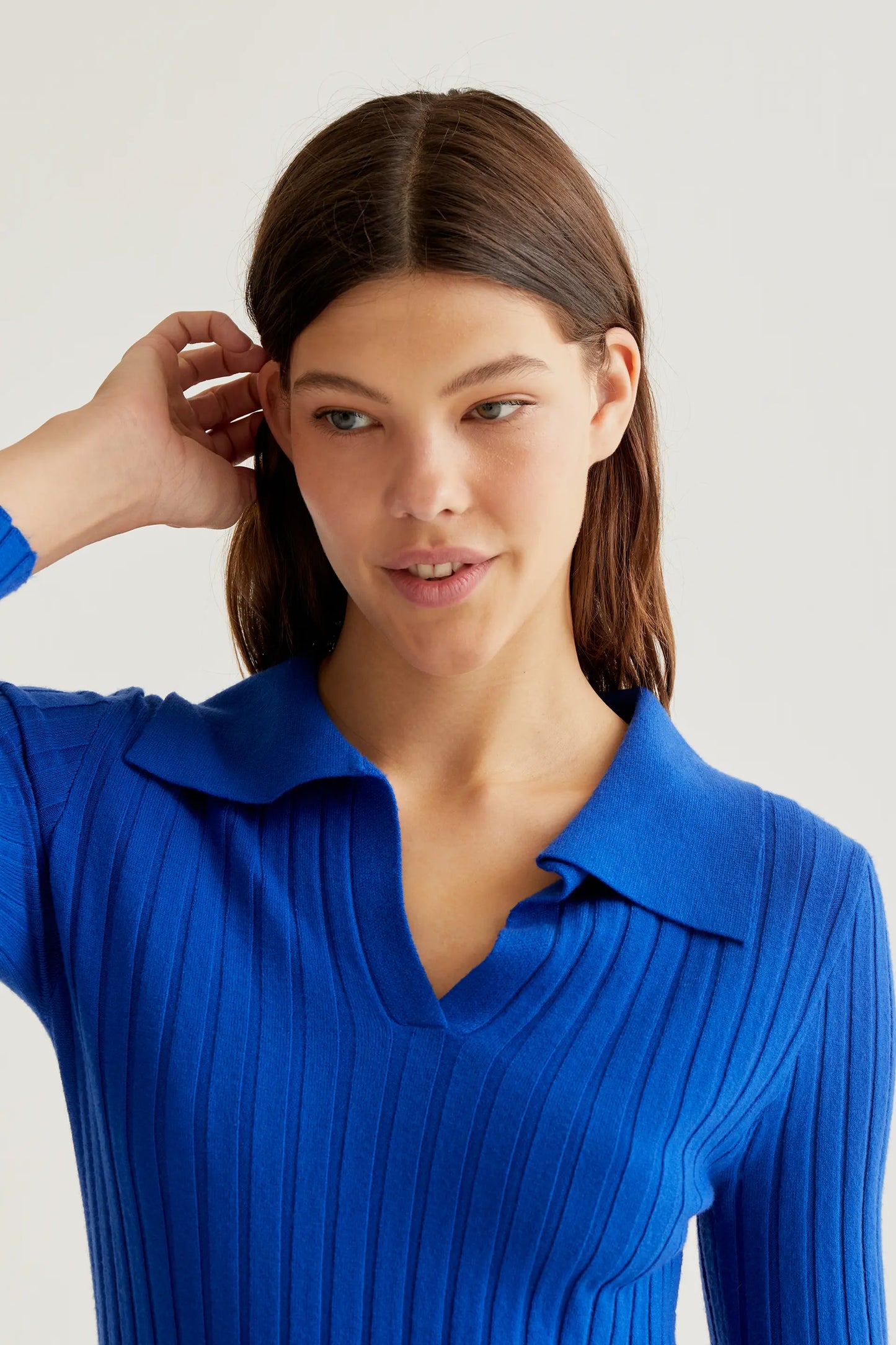 Jersey de punto azul
