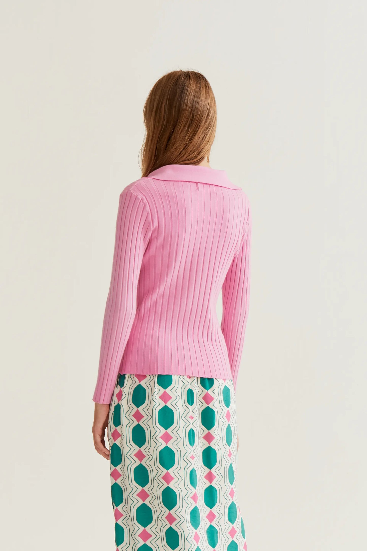 Jersey de punto rosa
