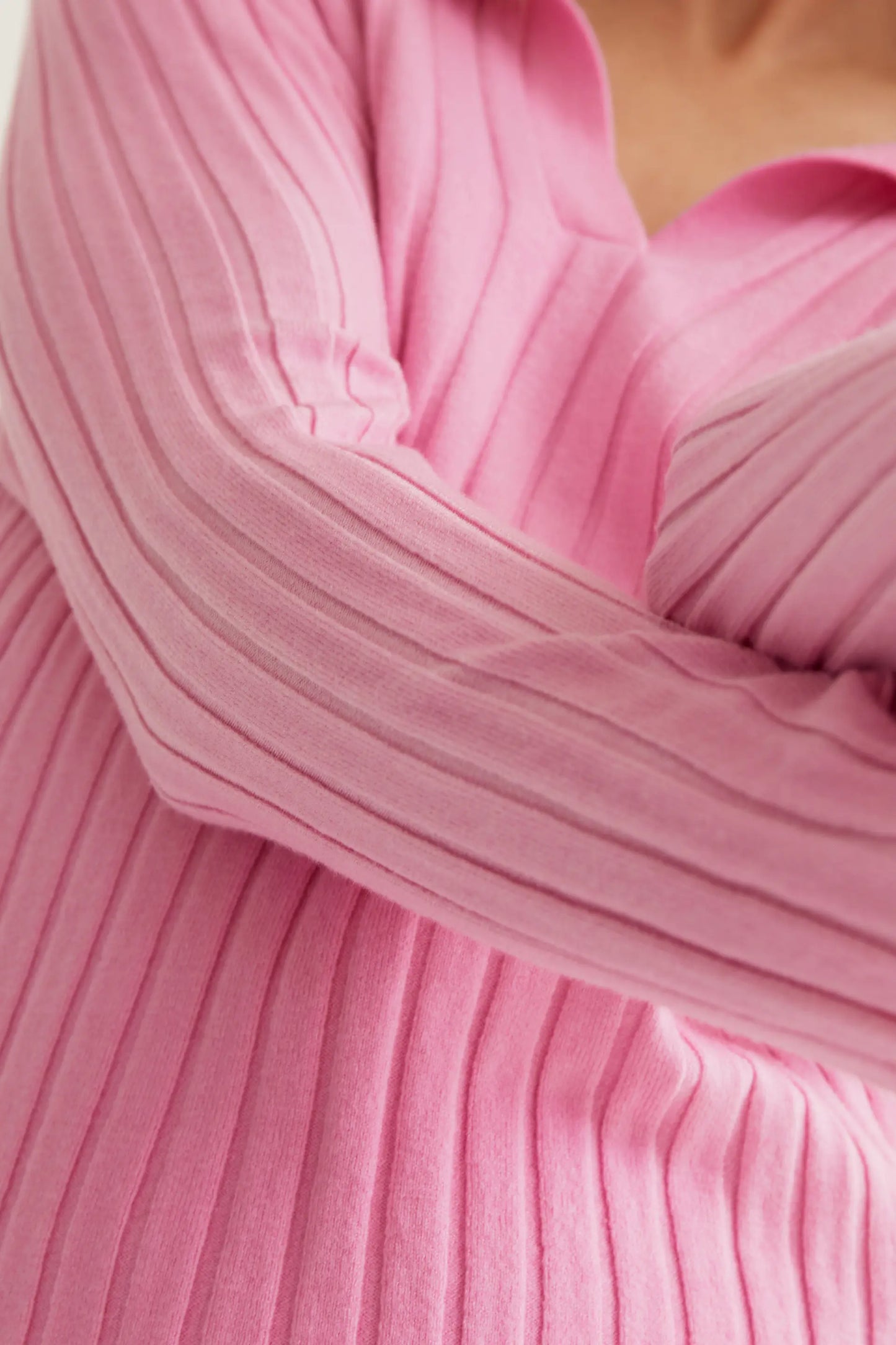 Jersey de punto rosa
