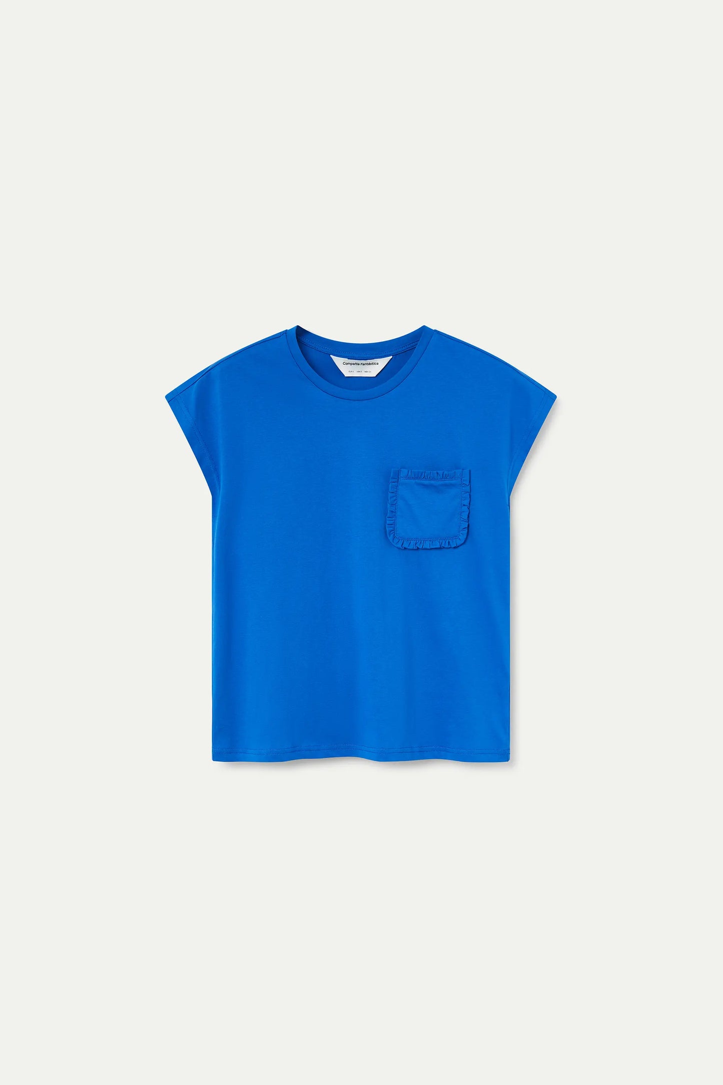 Maglietta basic blu in cotone 100%