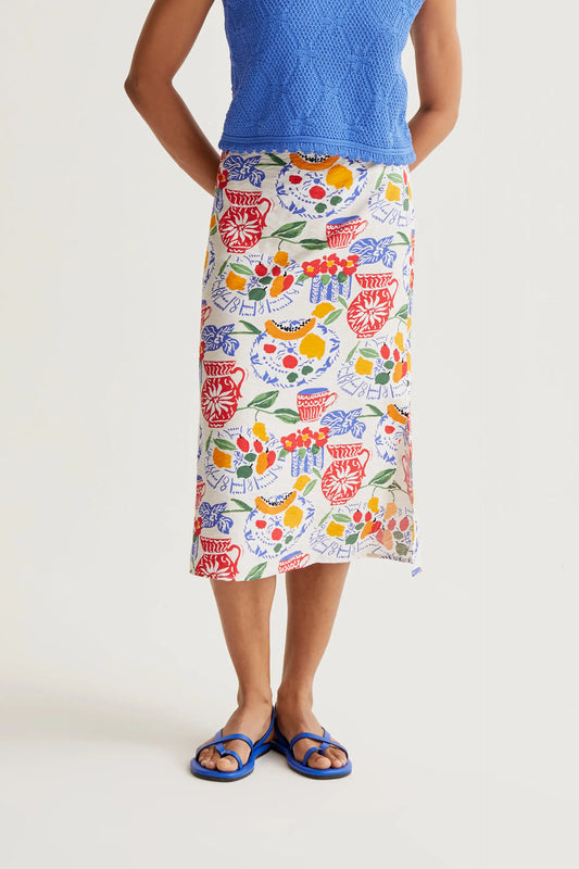 Falda midi con estampado Lush