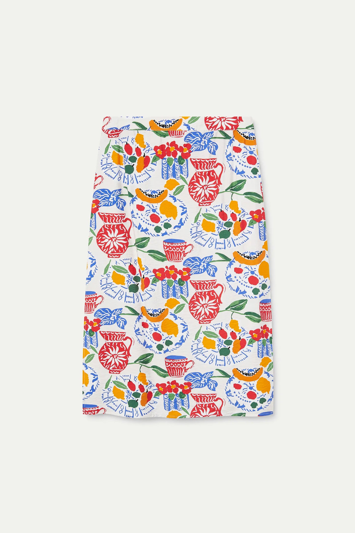 Lush print midi skirt