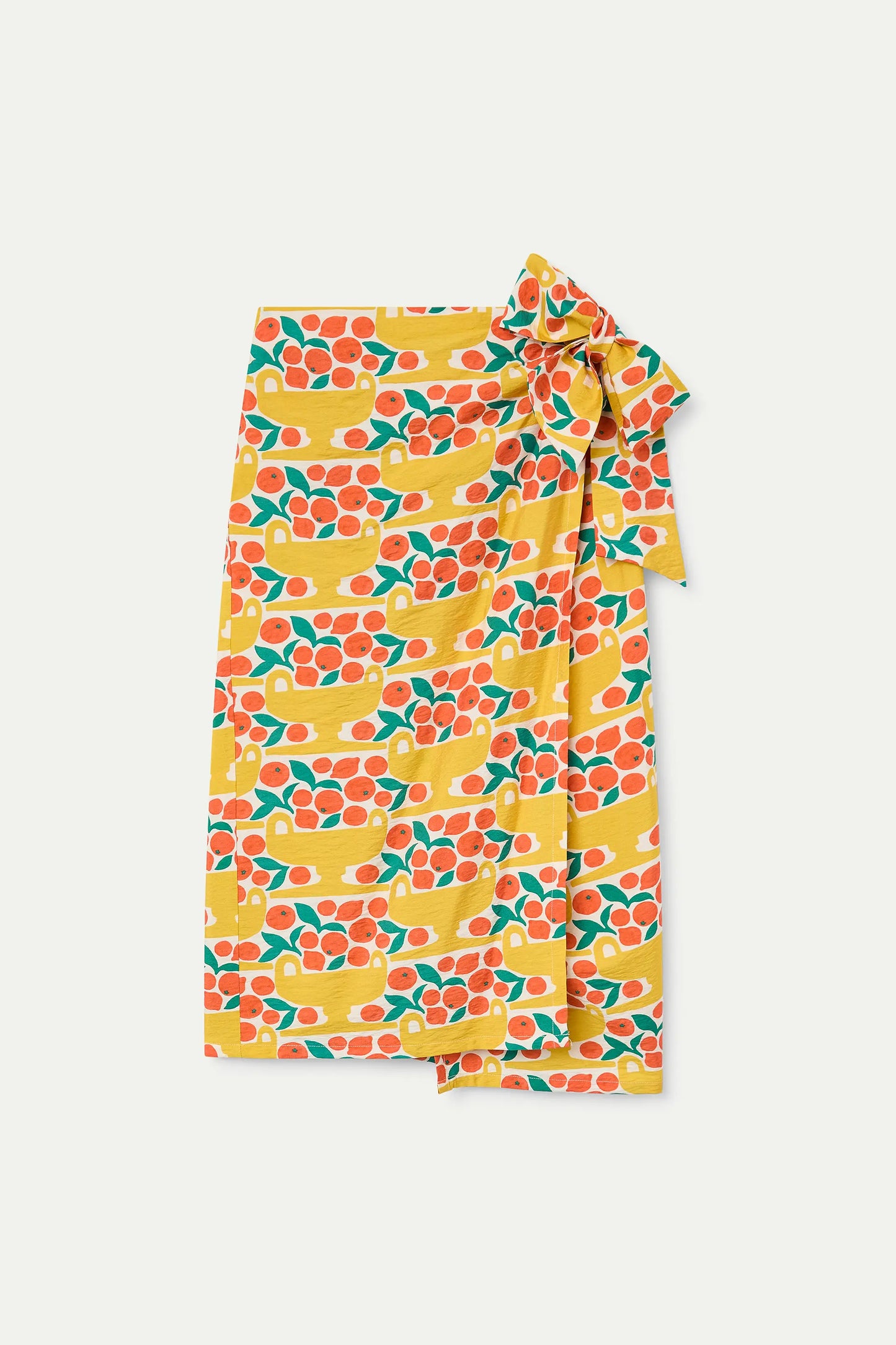 Citrus print midi skirt