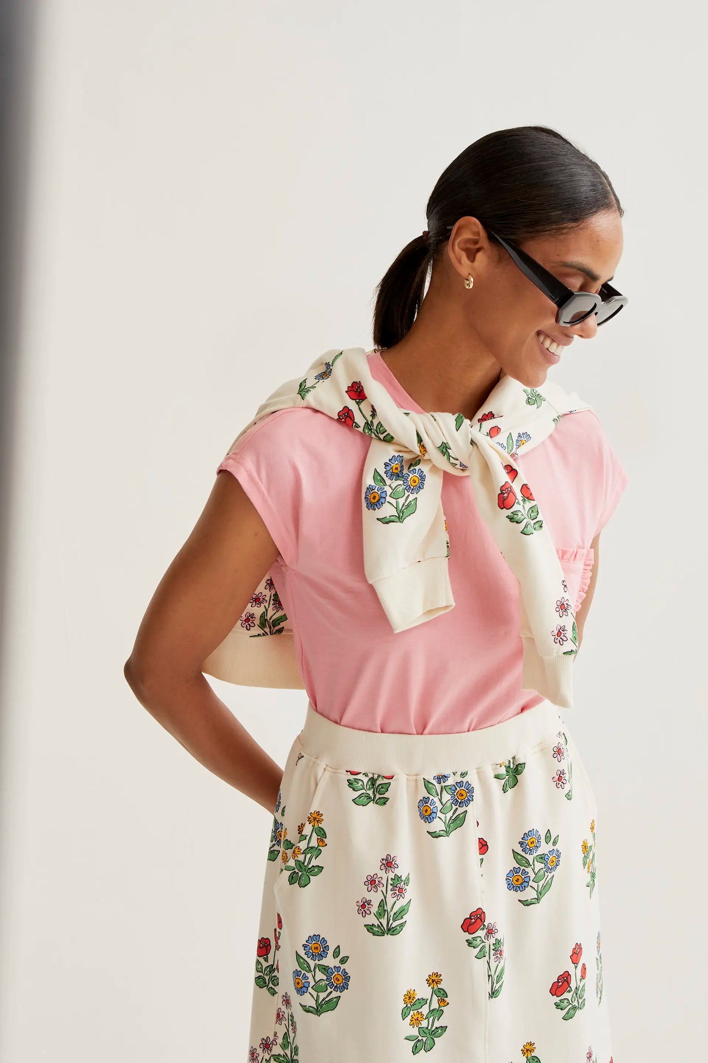 Maglietta basic rosa 100% cotone