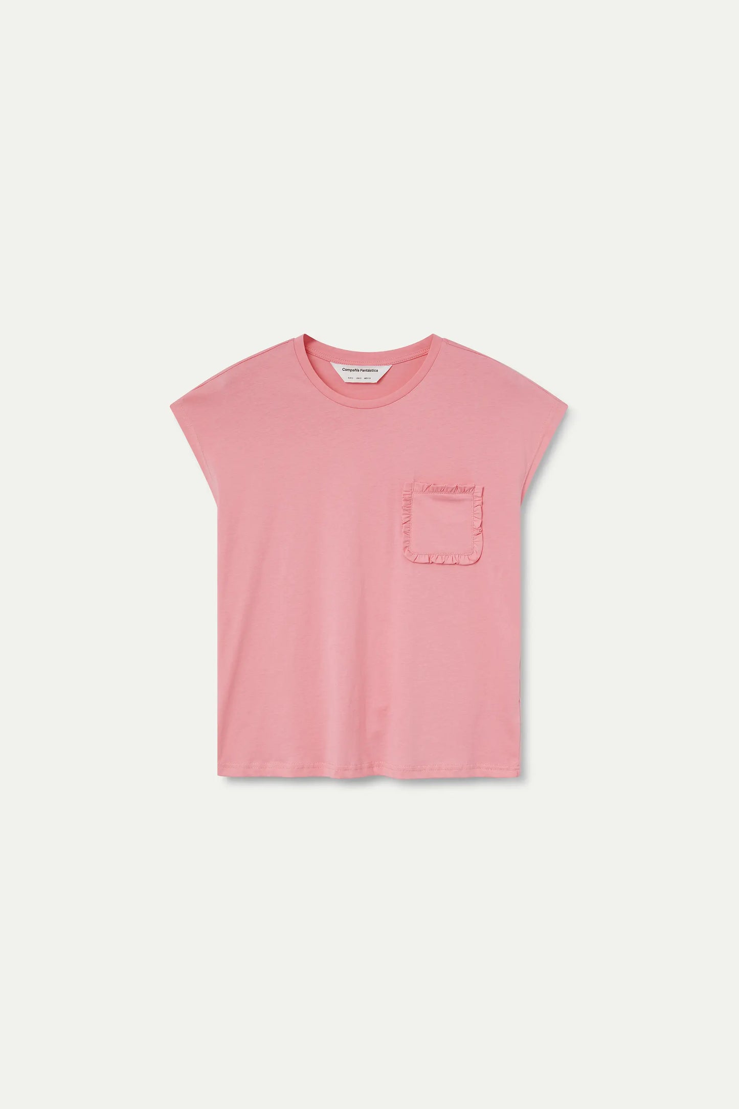 Maglietta basic rosa 100% cotone