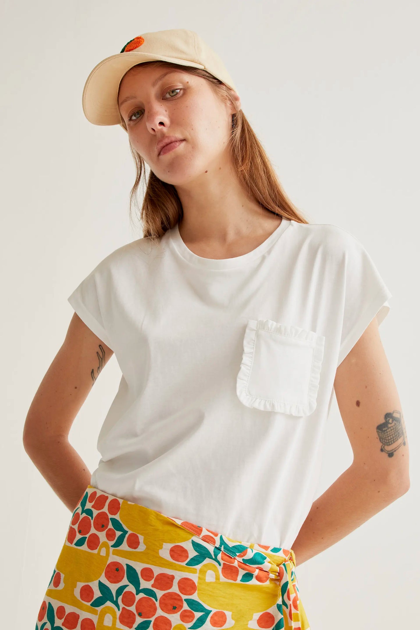 Basic t-shirt, 100% white cotton