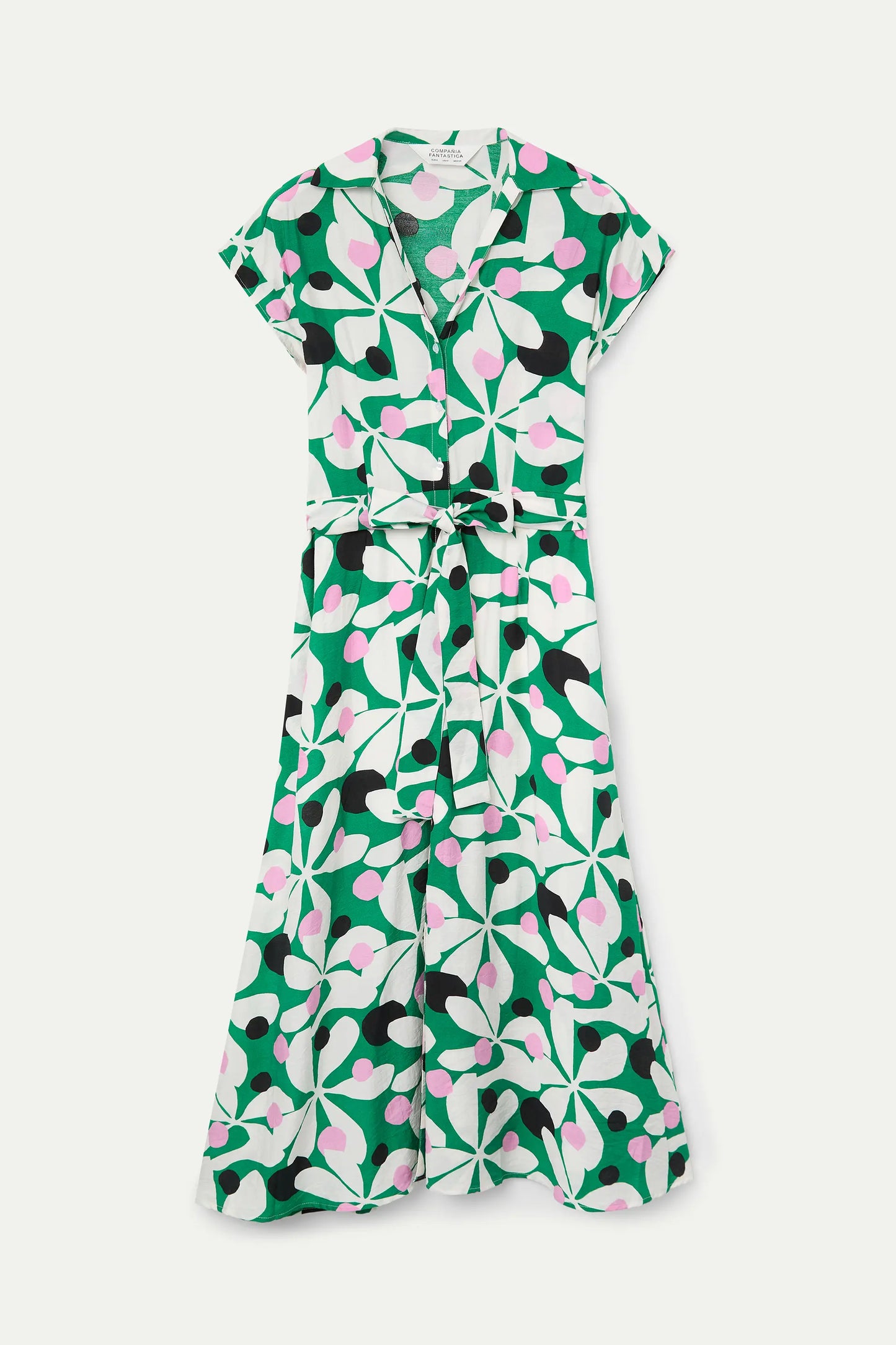 Long dress with Hosta print