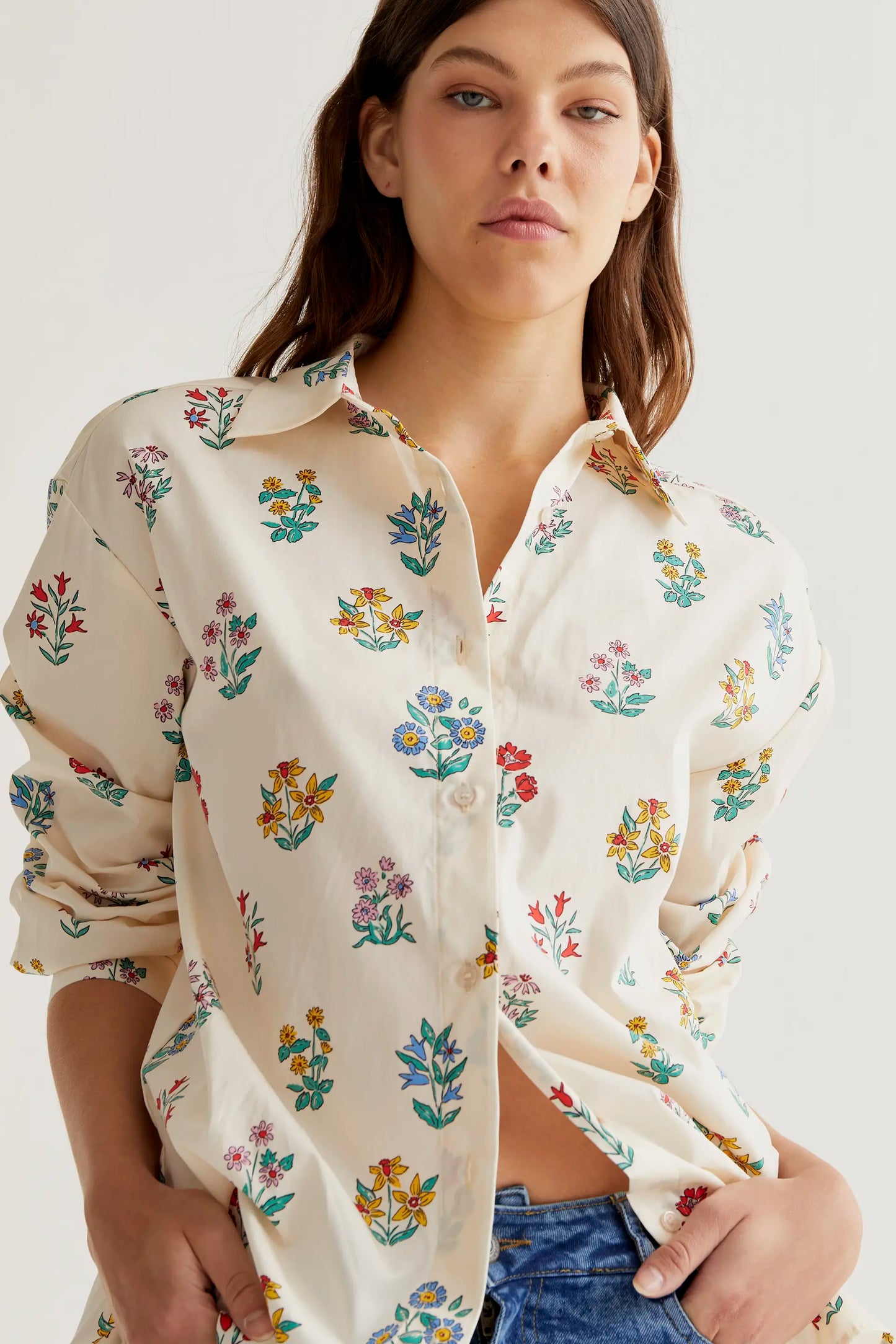 Shirt with gardener print