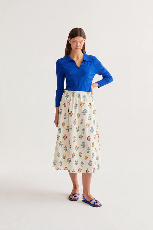 Falda midi con estampado Gardener