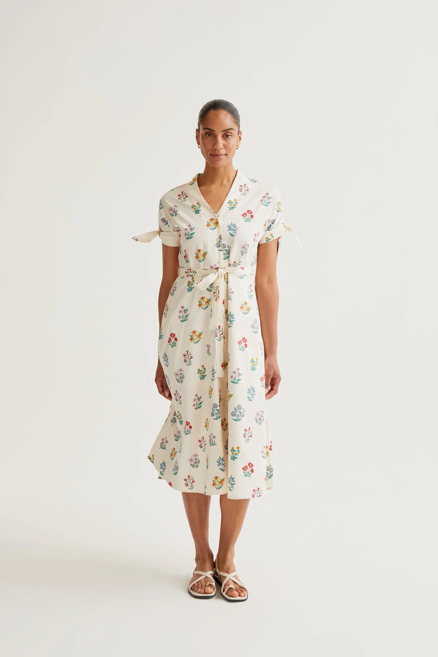 Abito midi con stampa giardiniere