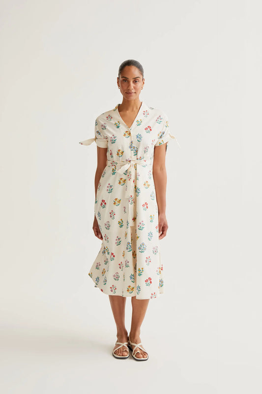 Abito midi con stampa giardiniere