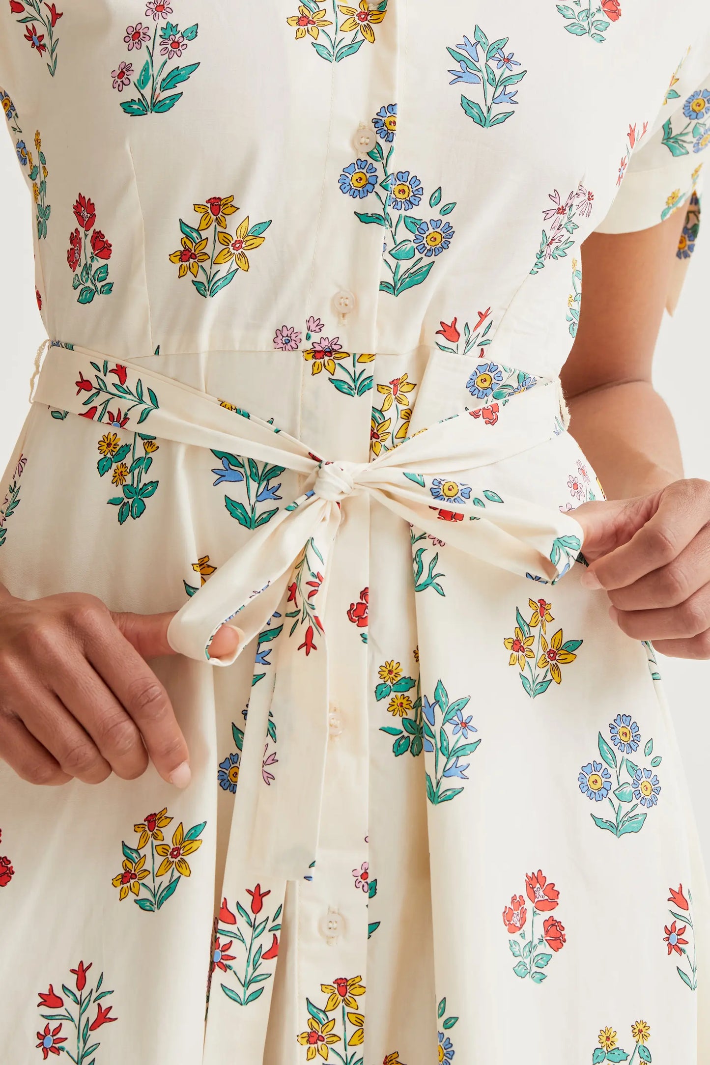 Abito midi con stampa giardiniere