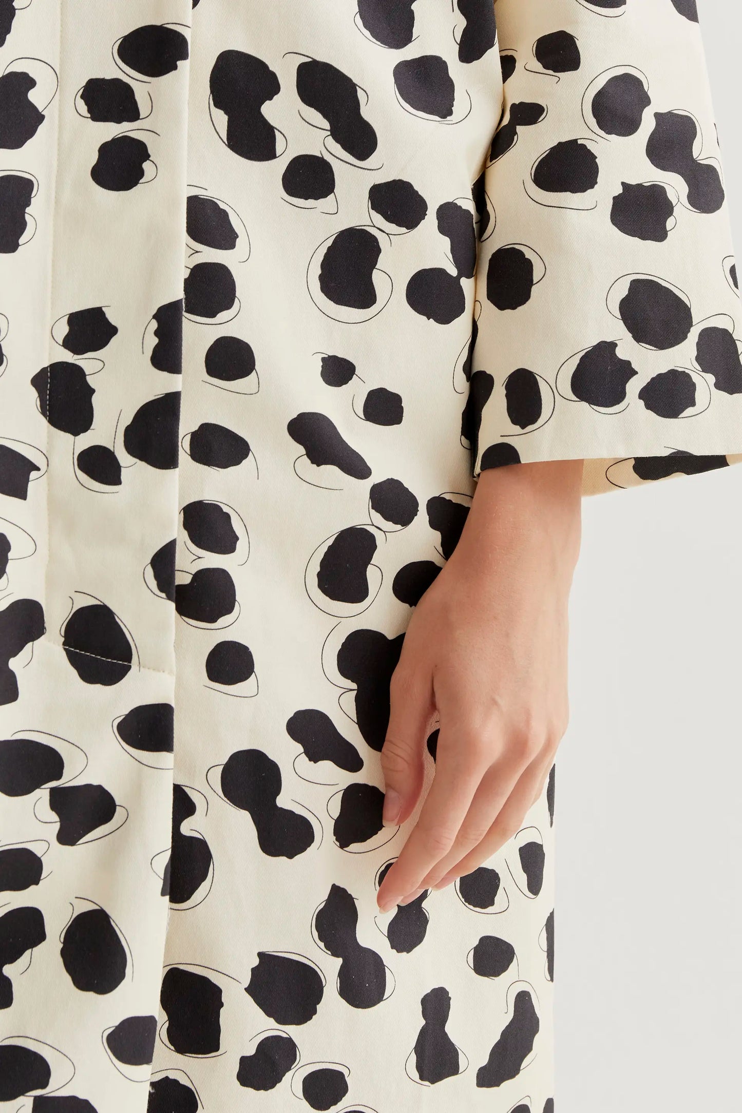 100% cotton gabardine with Dalmatian print