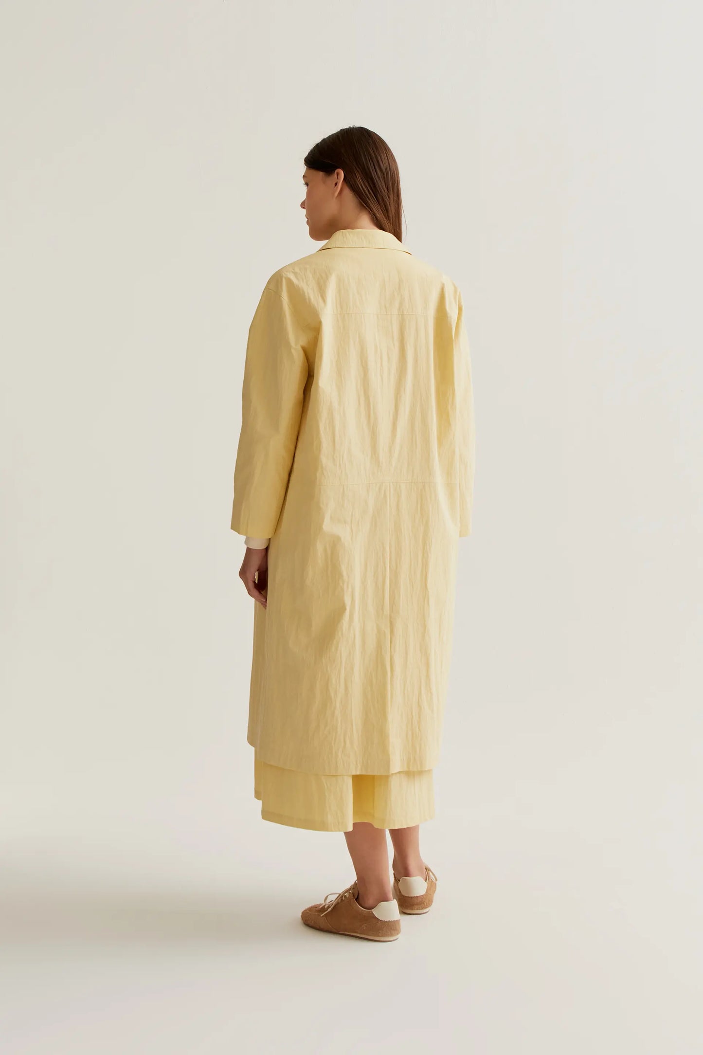 Light yellow trench coat