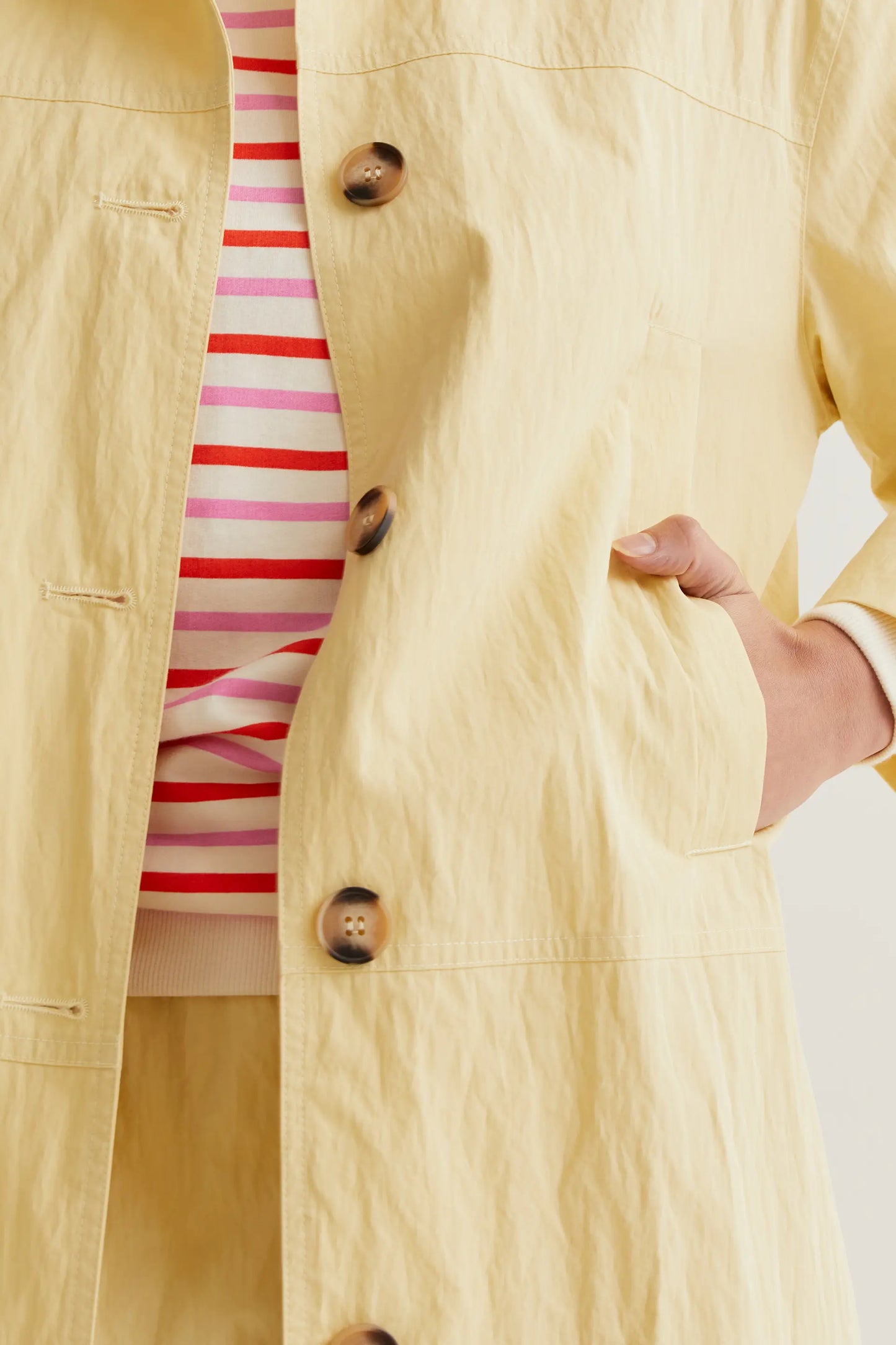 Light yellow trench coat