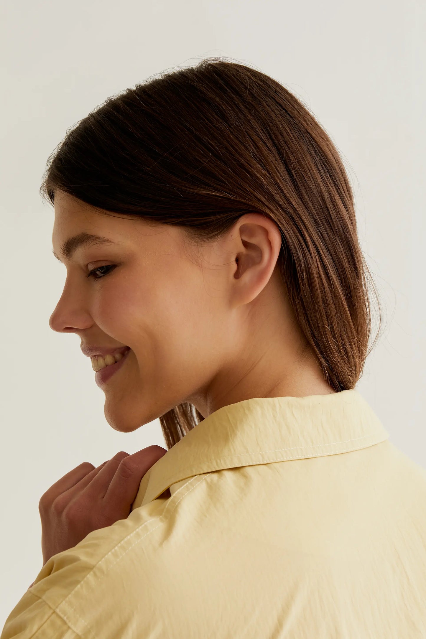 Light yellow trench coat