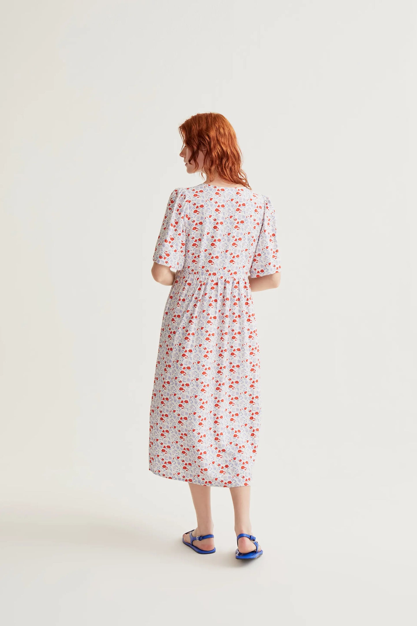 Abito midi con stampa carina